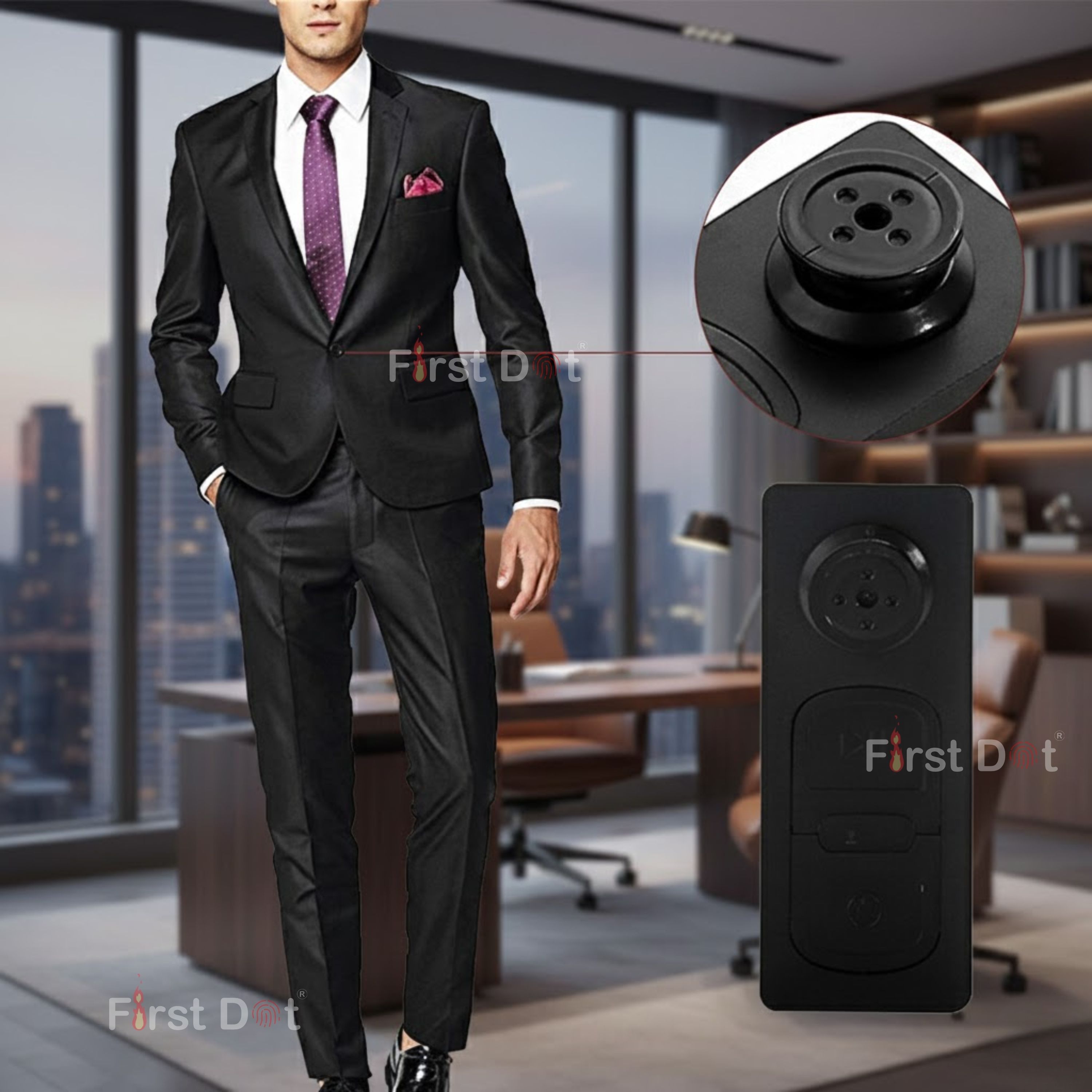 Point Zero HD 720P Mini Button Hidden Camera | Non-WiFi | Security Camera-image-7