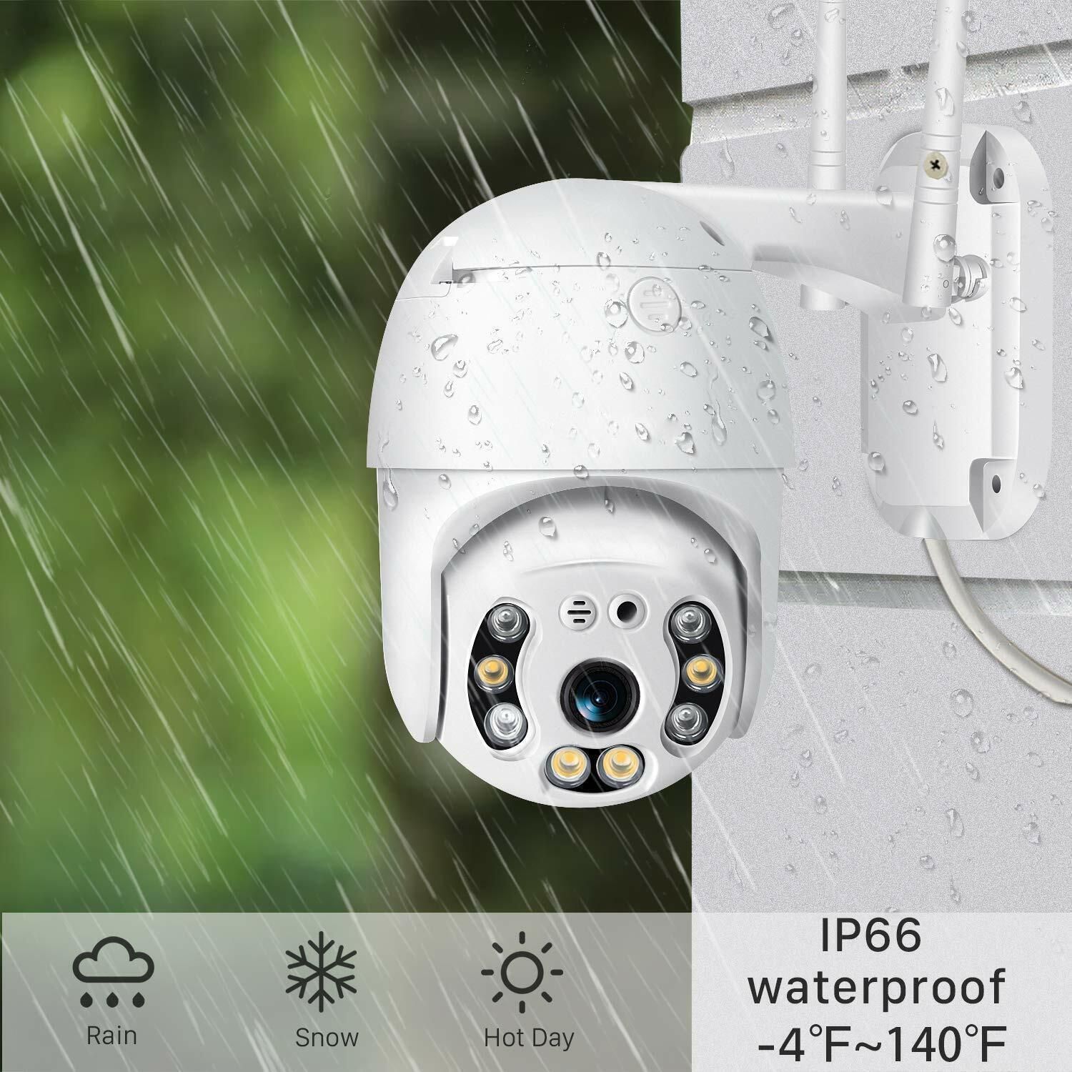 PERAMISYM PTZ WiFi Wireless Outdoor Waterproof Camera CCTV Security FULL HD 1080P IP Security Camera