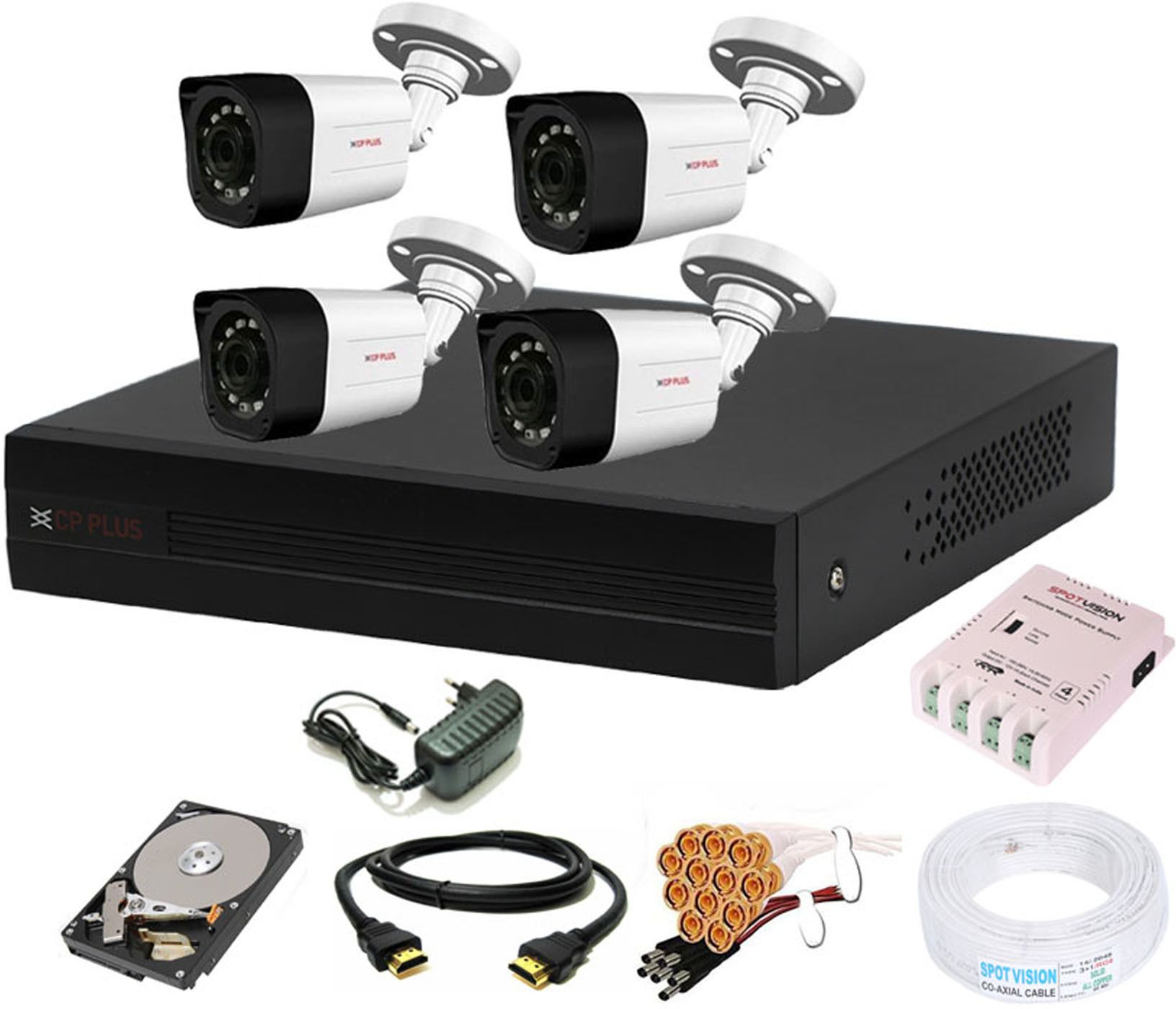 CP PLUS HD DVR 1080p 1Pcs,Outdoor Camera 2.4 MP 4Pcs,Full combo set Security Camera-picture-24