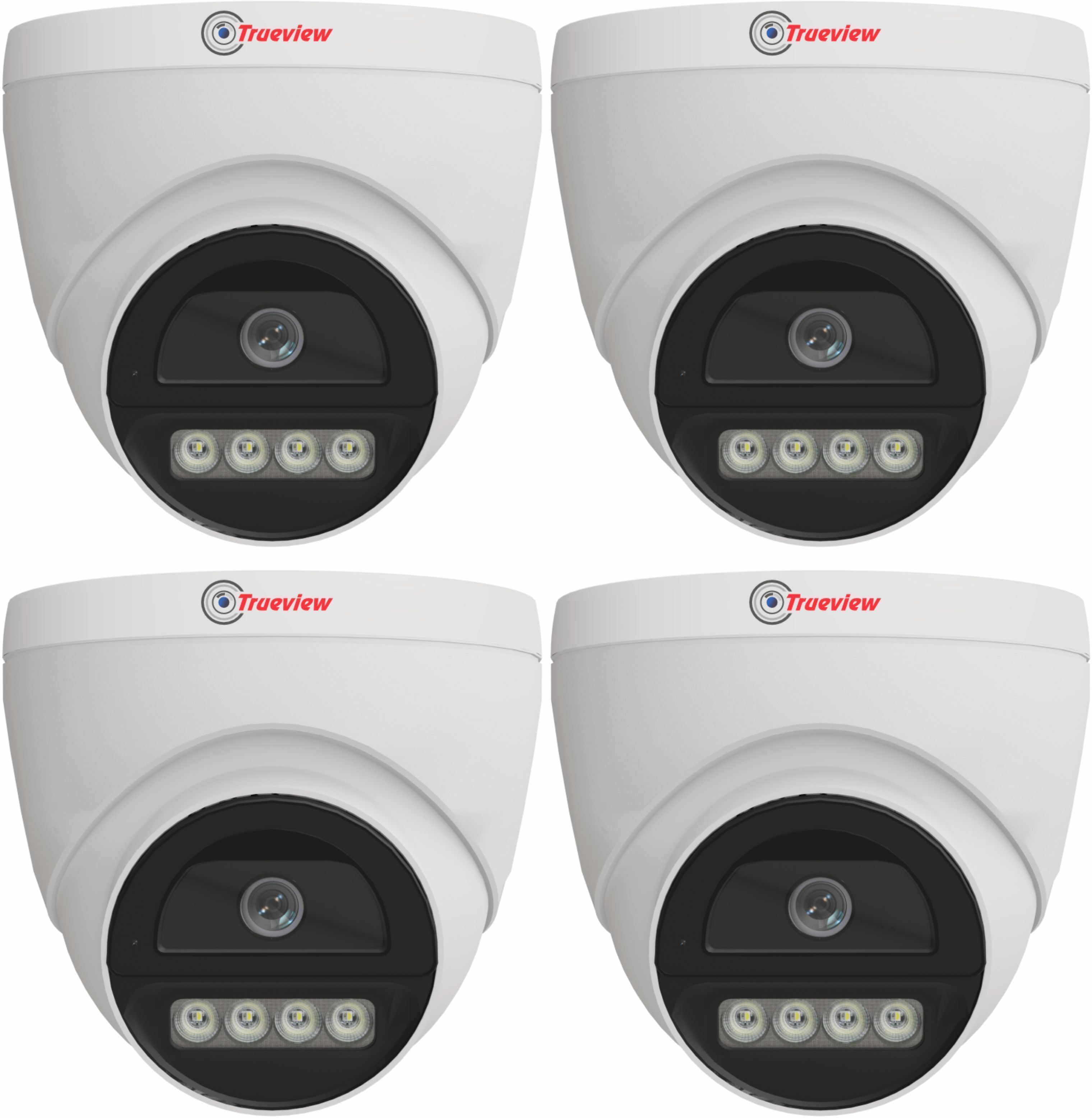 Trueview Pack of 4 | 2MP Dual Light Dome CCTV Camera Kit with Night Vision and Waterproof Security Camera-image-40
