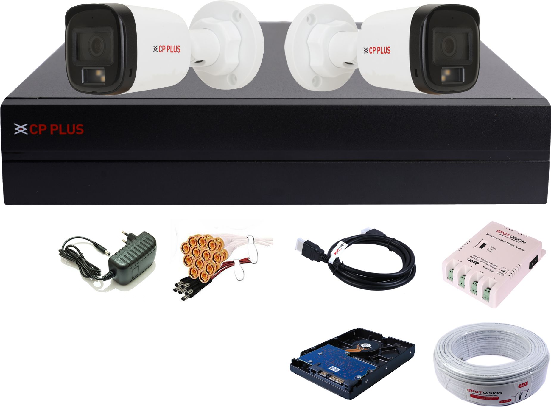 CP PLUS 4 Channel HD DVR 1080P,Color Nightvision With Audio IP67 2.4MP Outdoor Camera,02 Security Camera-picture-16