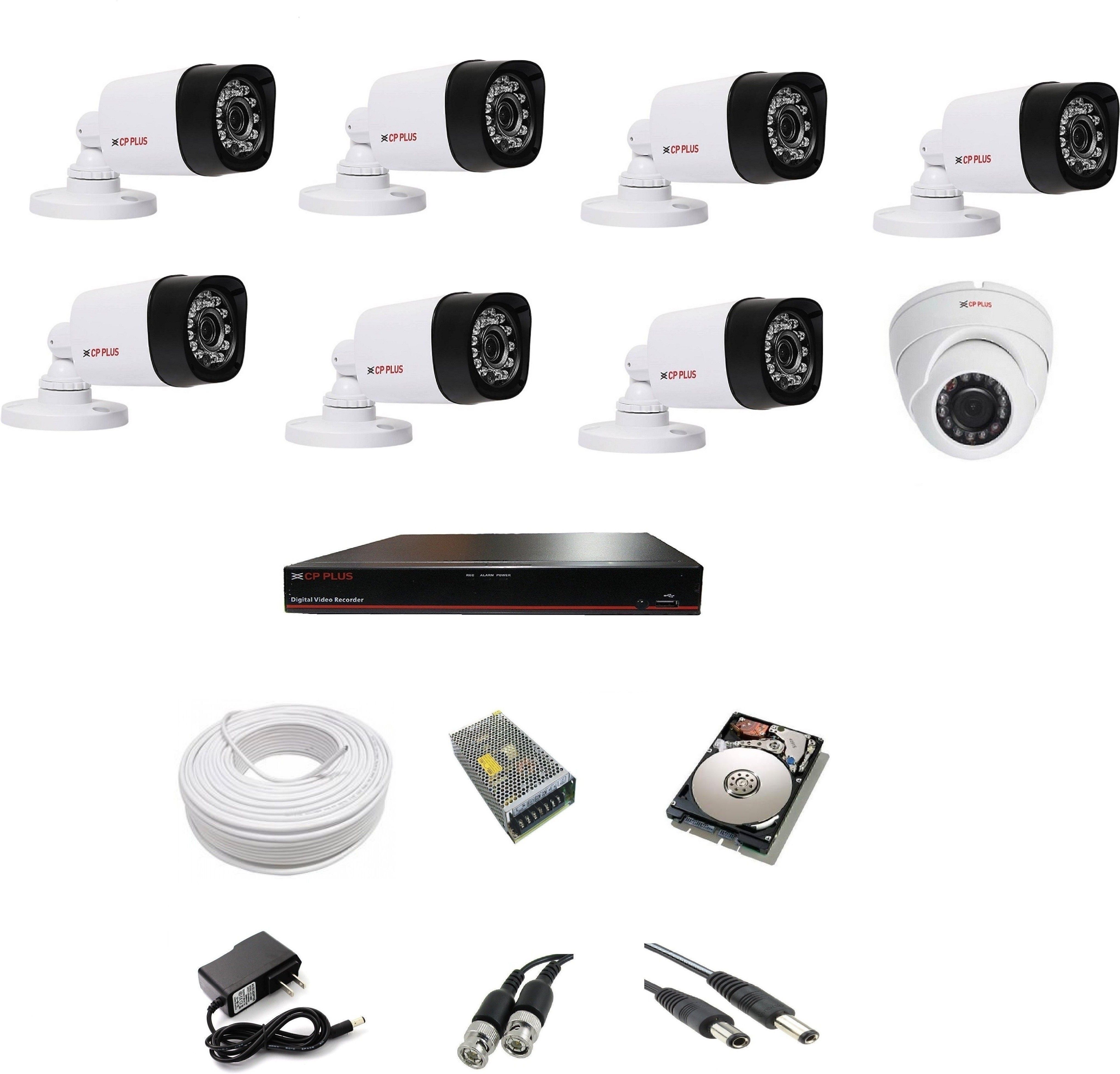CP PLUS 2.4 MP 8 CH DVR Kit with 1 Dome Camera, 7 Bullet Camera, 1 TB HDD and all required accessories. Security Camera-picture-14