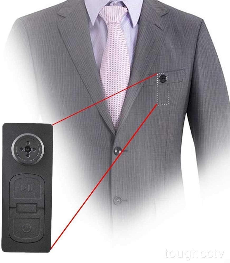 PERAMISYM FULL HD Button Spy Camera device in black colour and plastic body Audio and Spy Camera