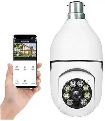 Monrix 3MP Smart IP Wi-fi CCTV Camera Pan-Tilt 360° Indoor 1080P (Bulb Camera)* Security Camera