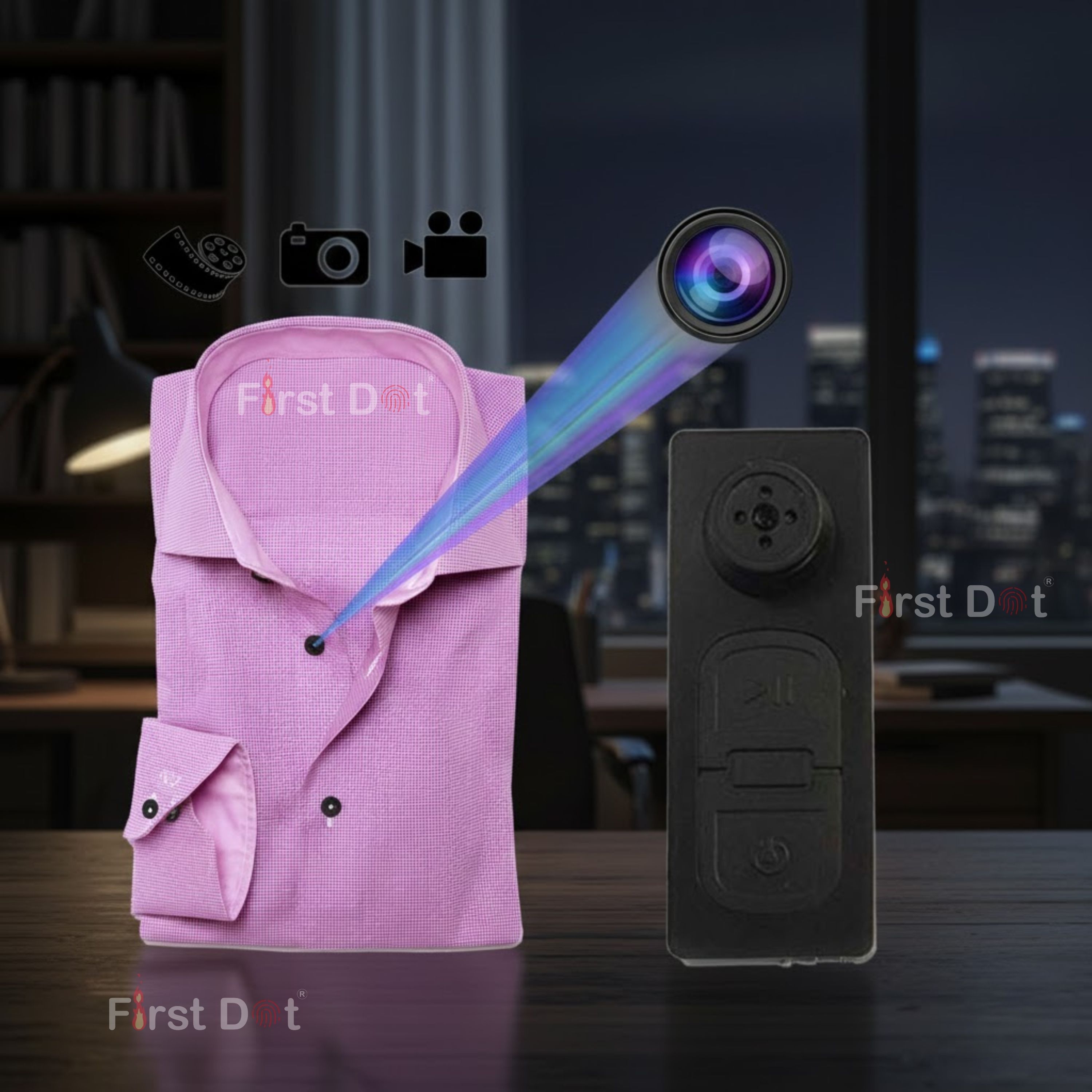 Point Zero Mini Button Camera HD 720P | Rechargeable | SD Card Security Camera-picture-13