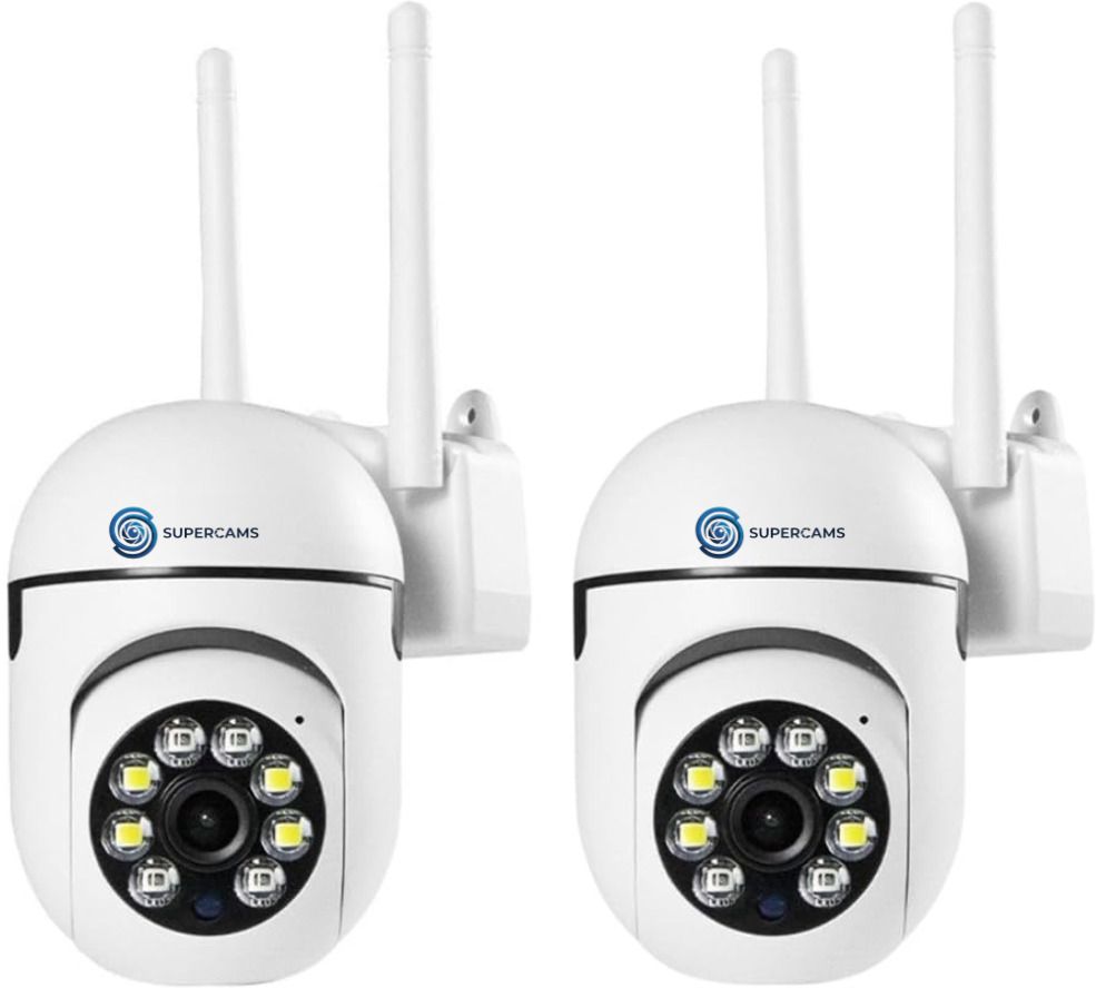 Supercams Pack of 2 WiFi Mini PTZ Cameras 3MP Color Night Vision Security Camera-picture-28