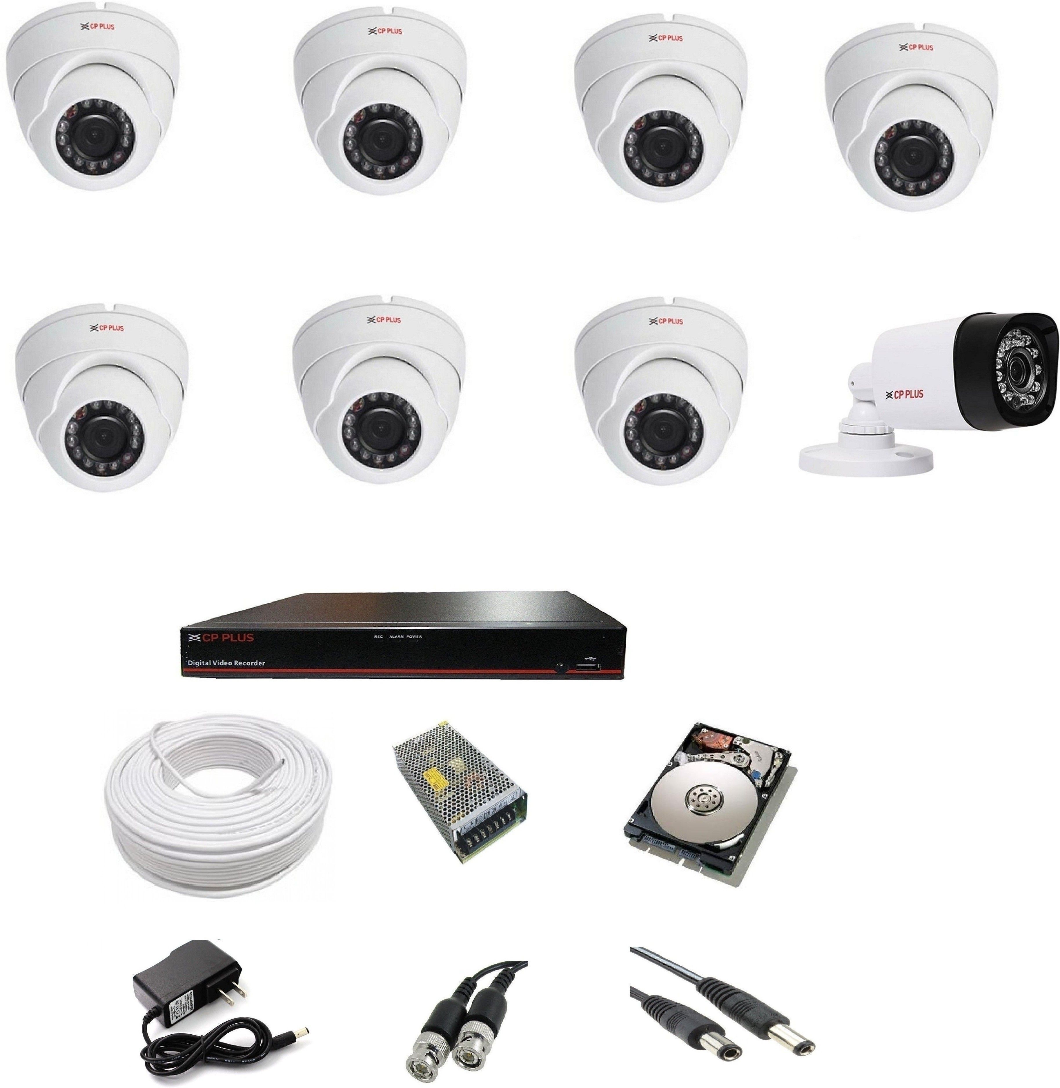 CP PLUS 2.4 MP 8 CH DVR Kit with 7 Dome Camera, 1 Bullet Camera, 1 TB HDD and all required accessories. Security Camera-picture-13
