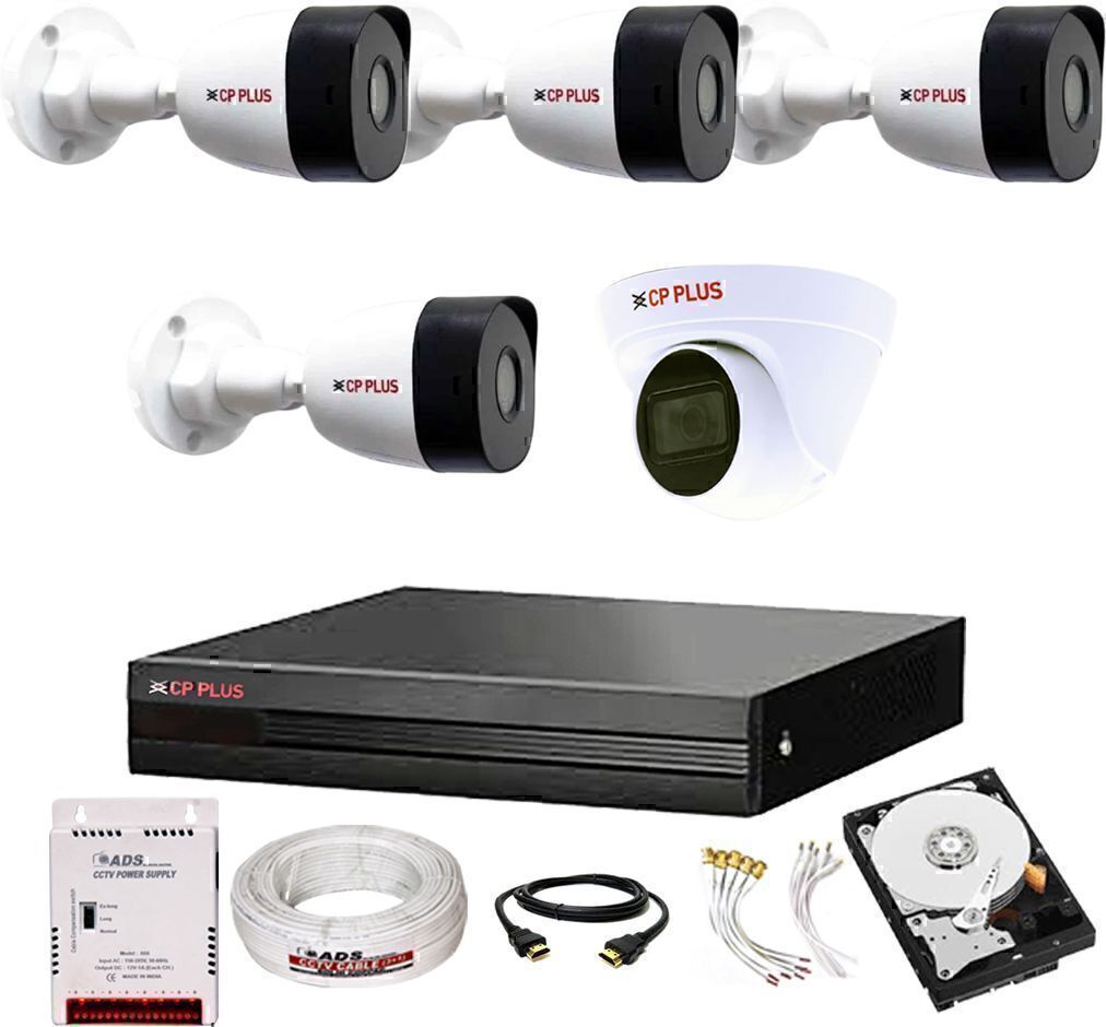 CP PLUS 8CH hibrid' DVR 1080p,BULLET 4Pcs,DOME 2PCS, 1TB Hard Disk,Full combo set Security Camera-picture-28