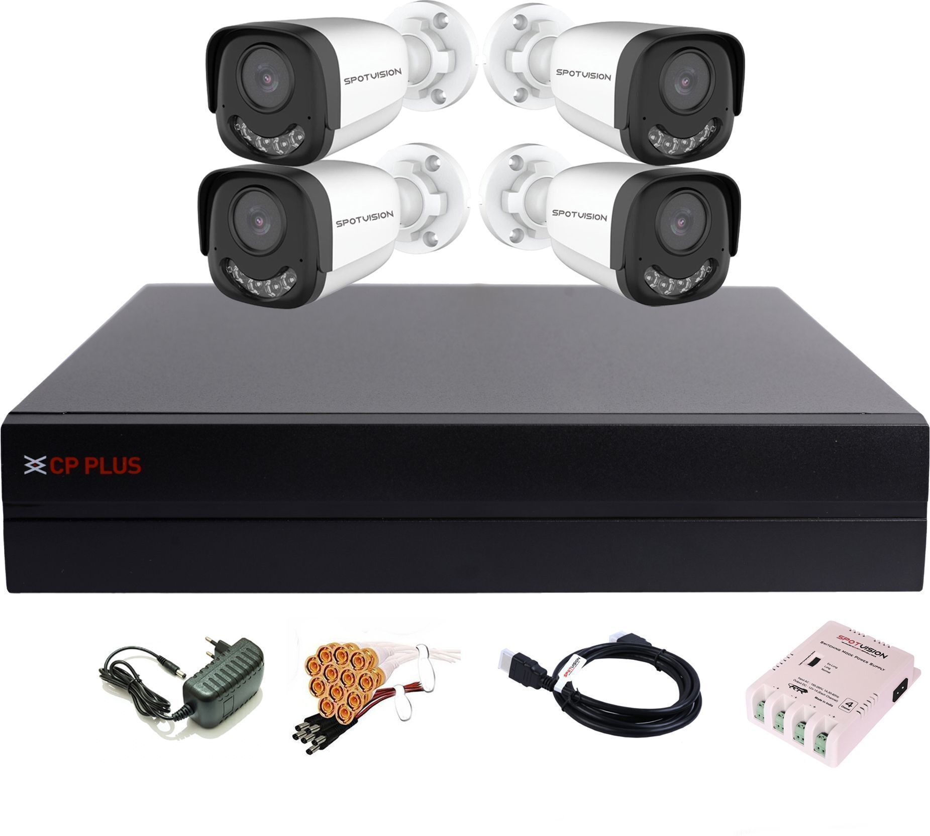 CP PLUS 4 Channel HD DVR 1080p 1Pcs,Spotvision Color Nightvision 2.4MP Full HD Outdoor Security Camera-picture-16
