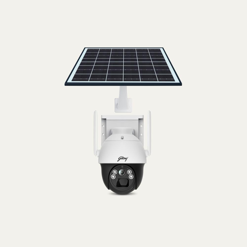 Godrej Eve Pro Pan/Tilt Smart Solar Powered Camera 4 MP, 7W Solar Panel Human Detection Security Camera-picture-27