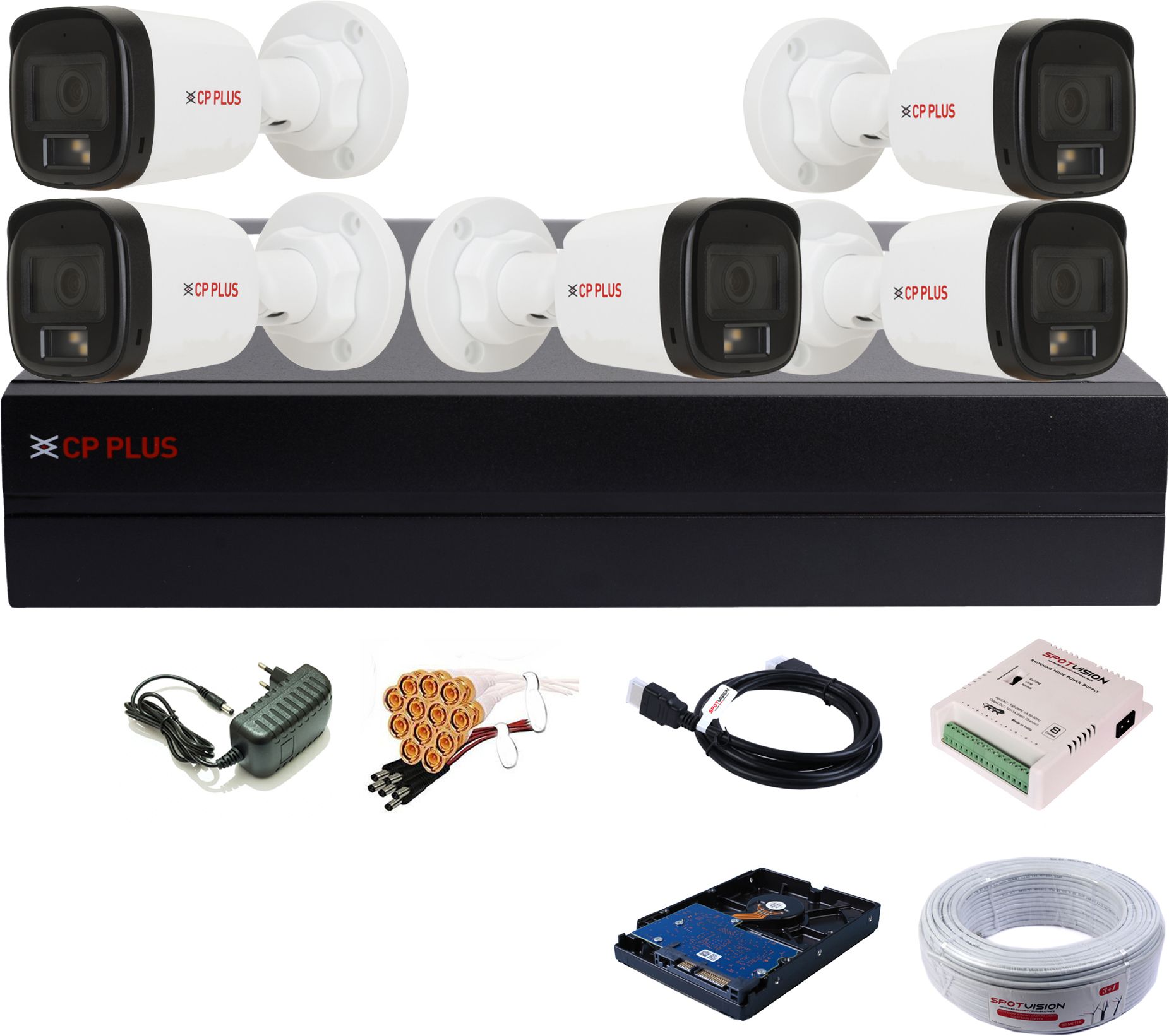 CP PLUS 8 Channel HD DVR 1080P,Color Nightvision With Audio IP67 2.4MP Outdoor Camera,04 Security Camera-picture-13