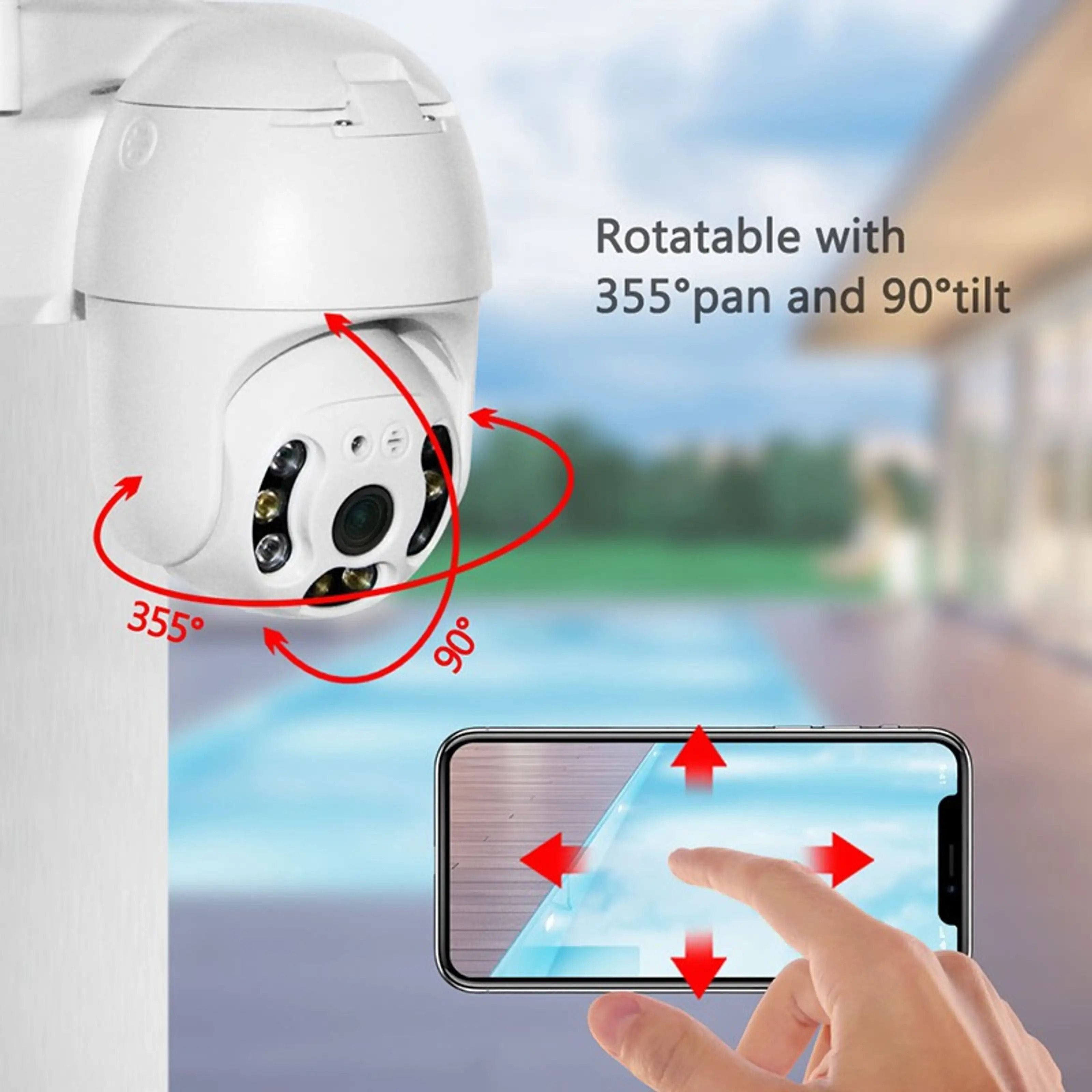 SNARIOVSN Outdoor Smart Security Camera with Two Way Audio Security Camera-image-31