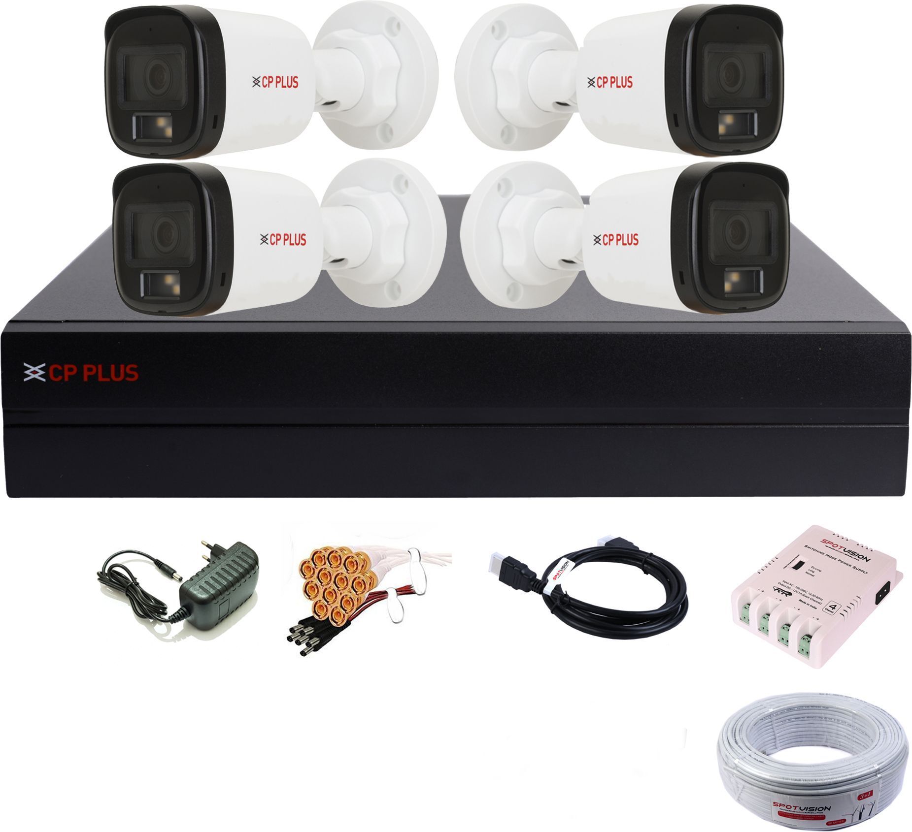 CP PLUS 4 Channel HD DVR 1080P,Color Nightvision With Audio IP67 2.4MP Outdoor Security Camera-image-25