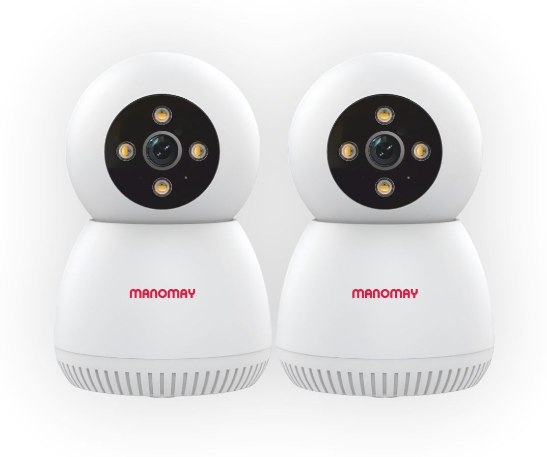 Manomay 3MP WiFi PT Camera Combo Pack of 2 Human Detection Smart Tracking Alexa Security Camera-picture-20