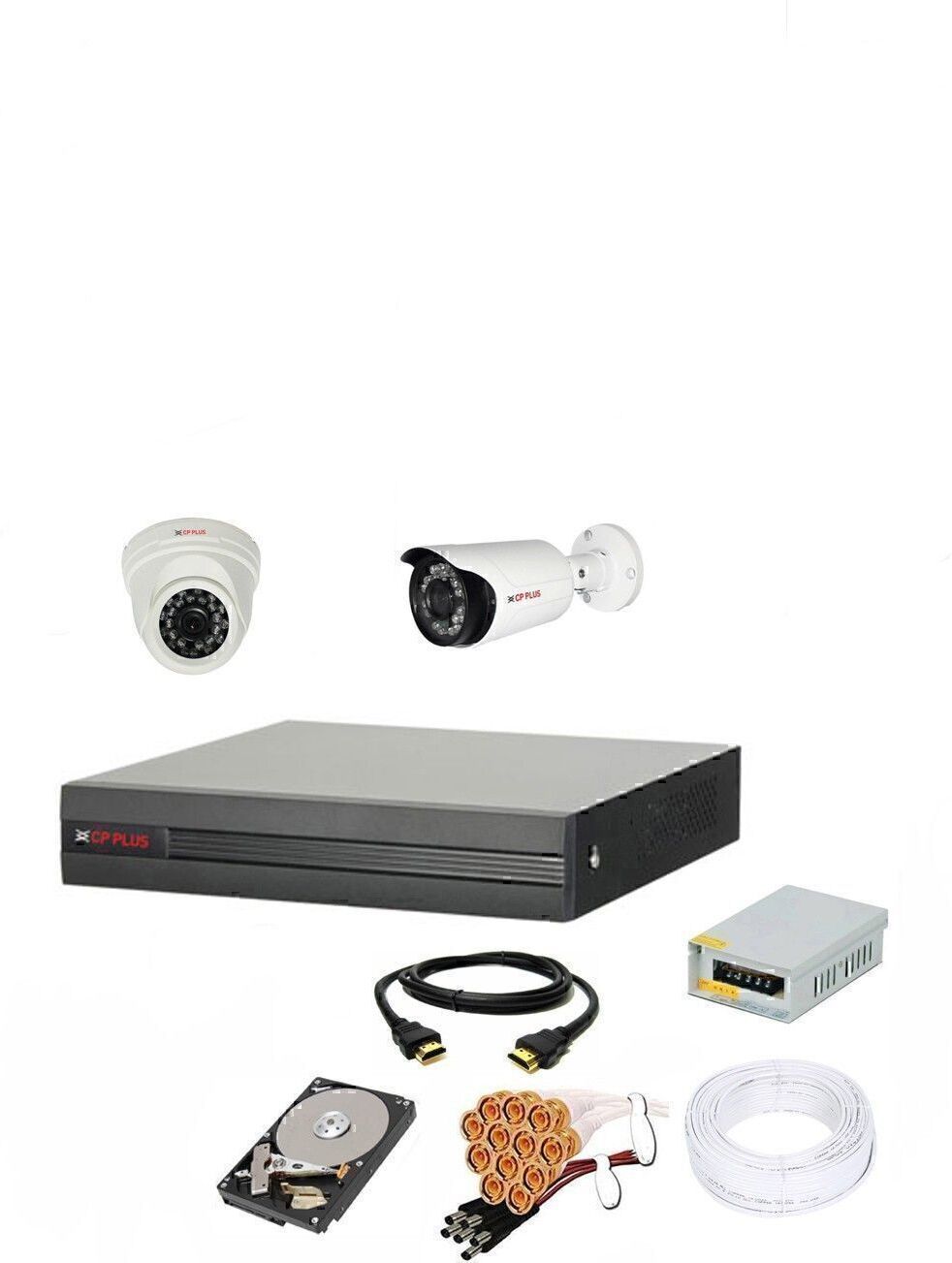 CP PLUS 4 Channal HD DVR 1080p 1Pcs,Outdoor & Indoor Camera 2.4MP 2Pcs,Hard Disk 1Pcs Security Camera-image-48