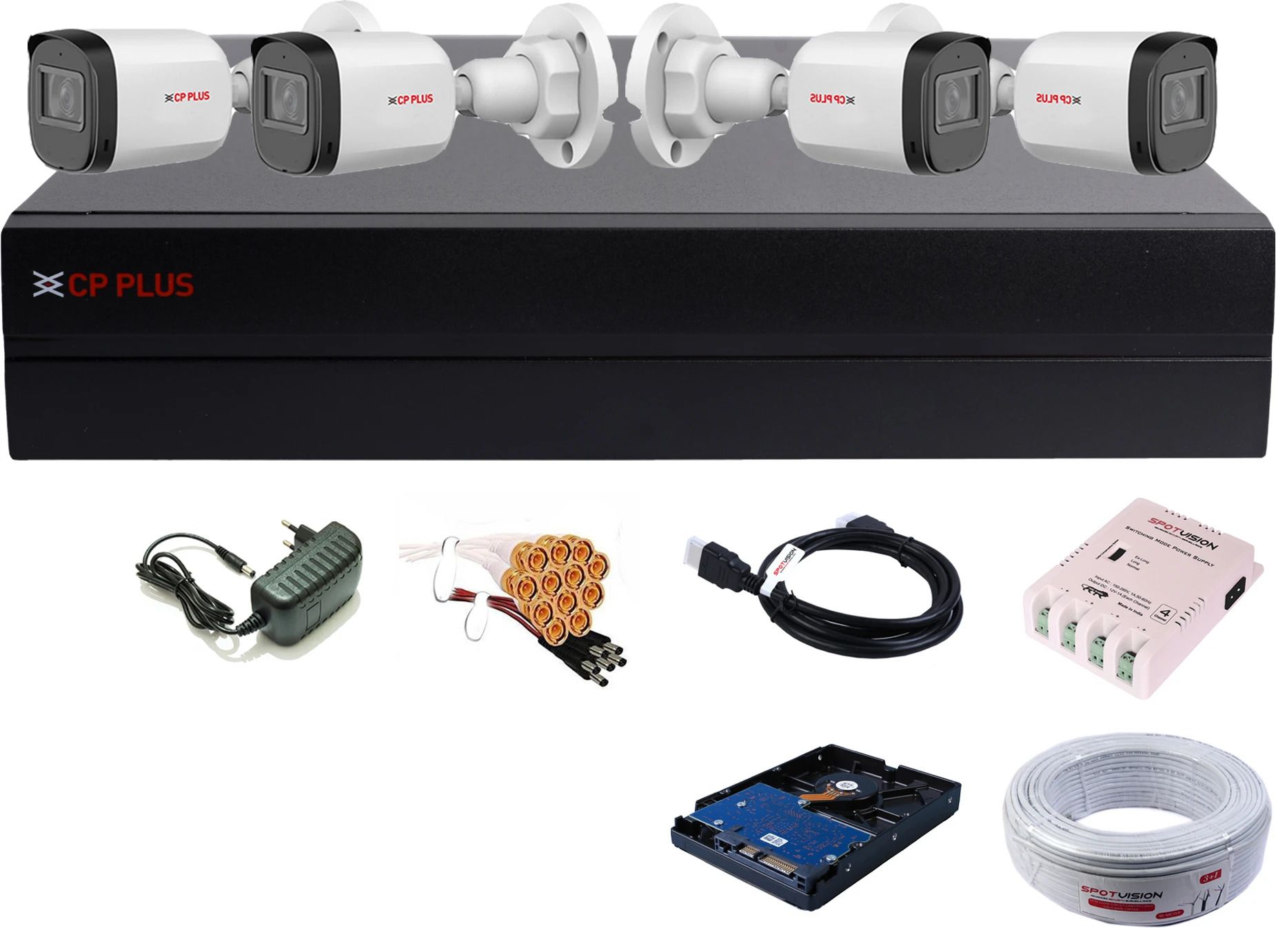 CP PLUS 4 Channel HD DVR 1080P,Higher Resolution 2.4MP FULL HD IP67 Outdoor Camera,C08 Security Camera-picture-36