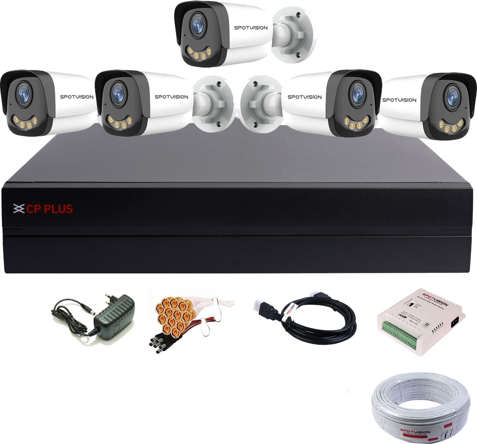 CP PLUS 8 Channel HD DVR,Spotvision 2.4MP full-color night vision built-in audio Outdoor Security Camera-picture-11