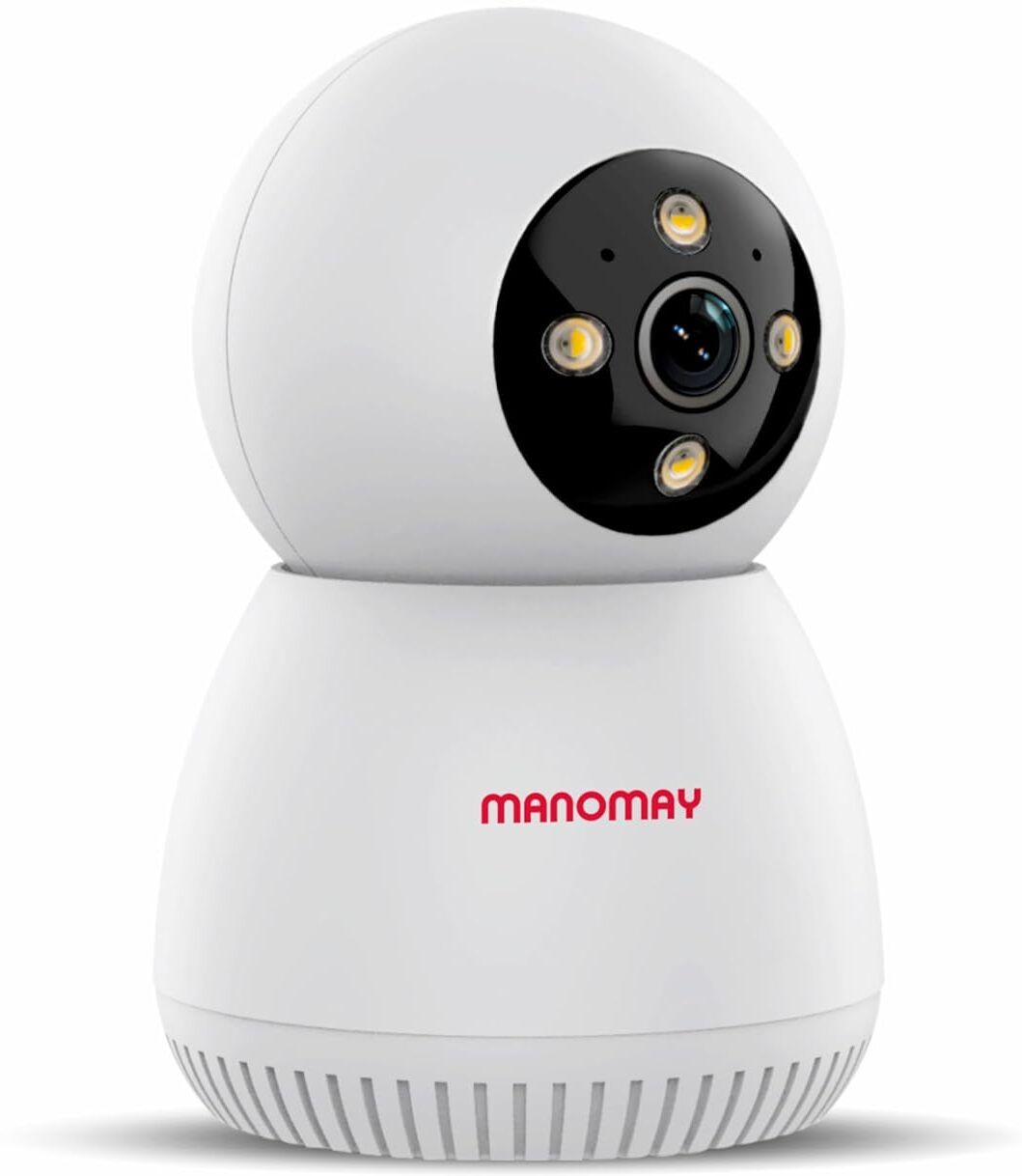 Manomay BIS Certified STQC Smart 3MP WiFi Wireless Full View Pan-Tilt CCTV Home Security Camera-image-13