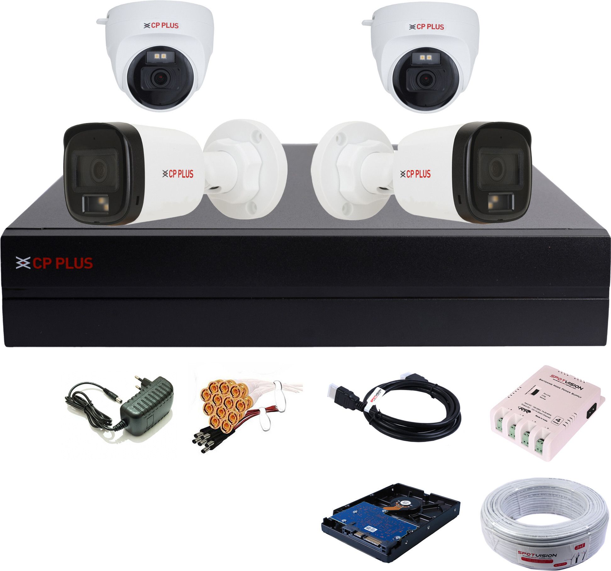 CP PLUS 4 Channel HD DVR,Color Nightvision Outdoor & Indoor Camera 2.4 MP FULL HD AUDIO Security Camera-picture-24
