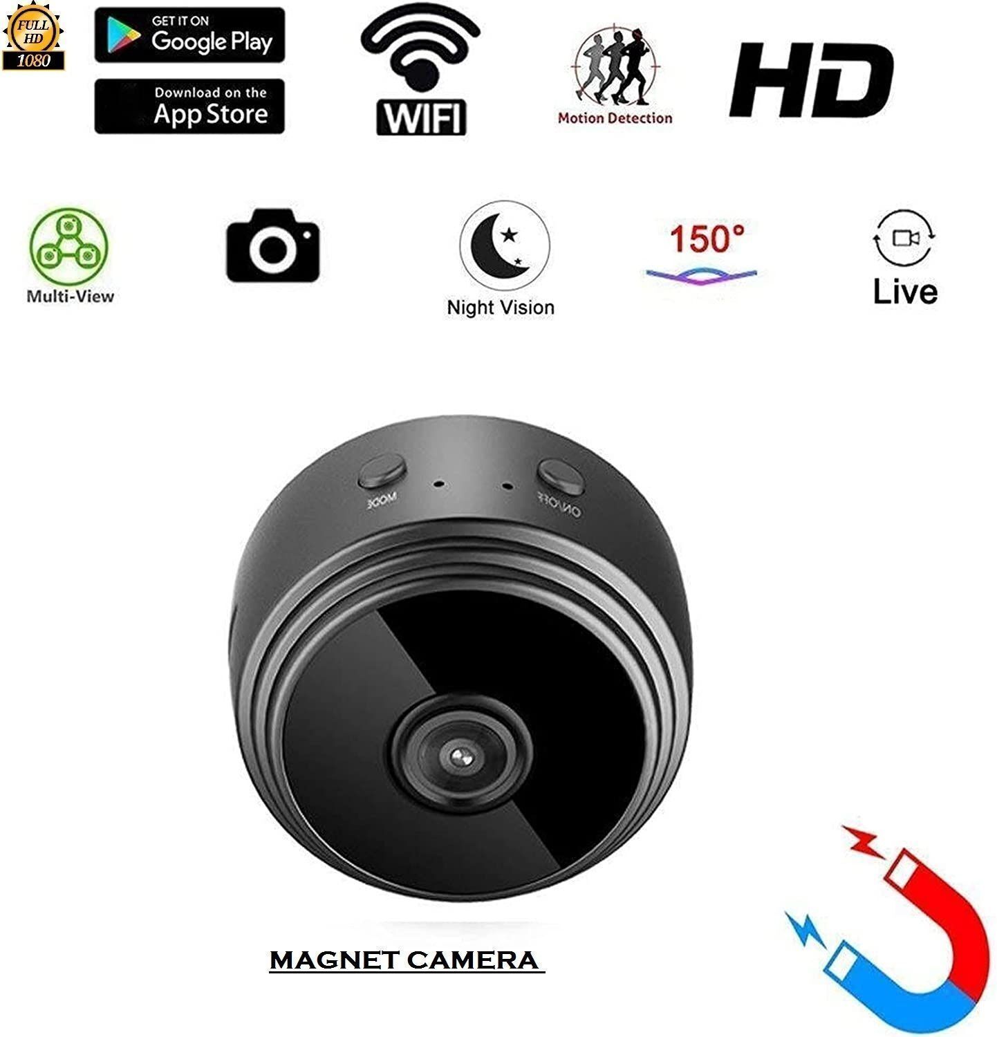 OSHIZCAM Mini Size WiFi Magnetic 5.0 MP HD 1080P Wireless Spy CCTV Camera Live Recording Security Camera-picture-47