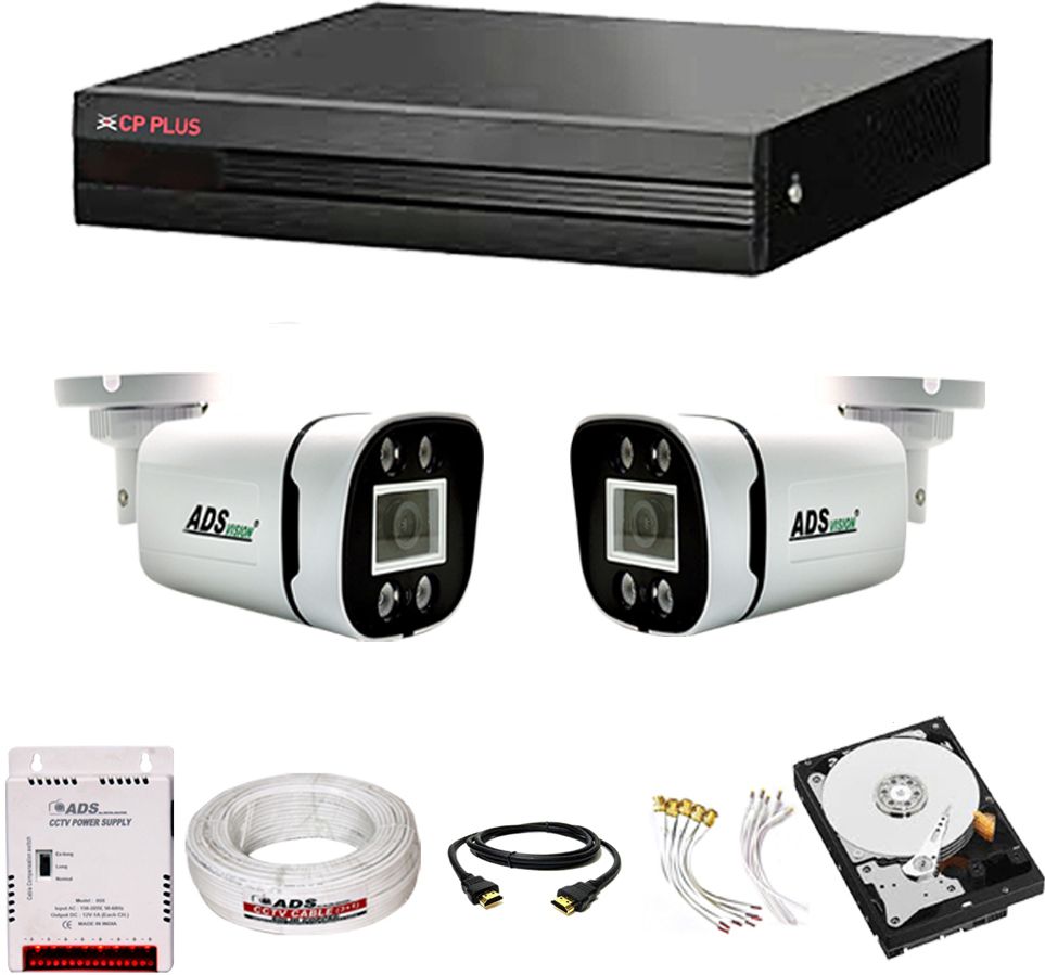 CP PLUS HYBRID 4ch DVR 2BULLET AUDIO CAMERA 3MP COLORVIEW NIGHT VISION 500GB Security Camera-image-23