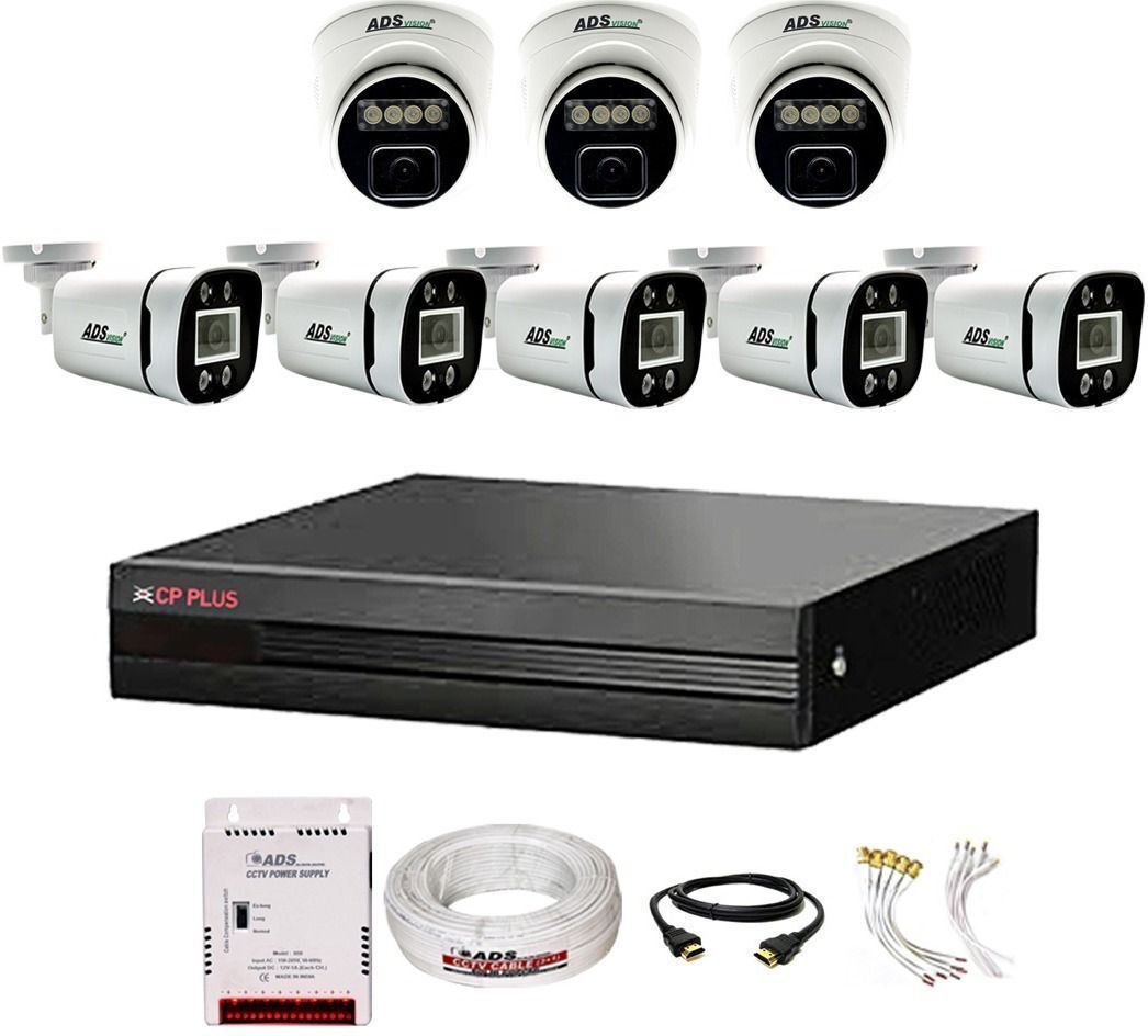 CP PLUS HYBRID 8ch DVR WITH 5 BULLET 3DOME AUDIO CAMERA COLORVU NIGHT VISION KIT Security Camera-picture-11