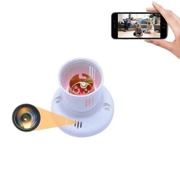 Safetynet Wifi 1080P Full Hd Hidden Bulb Holder Camera With Audio Video Recording Security Camera