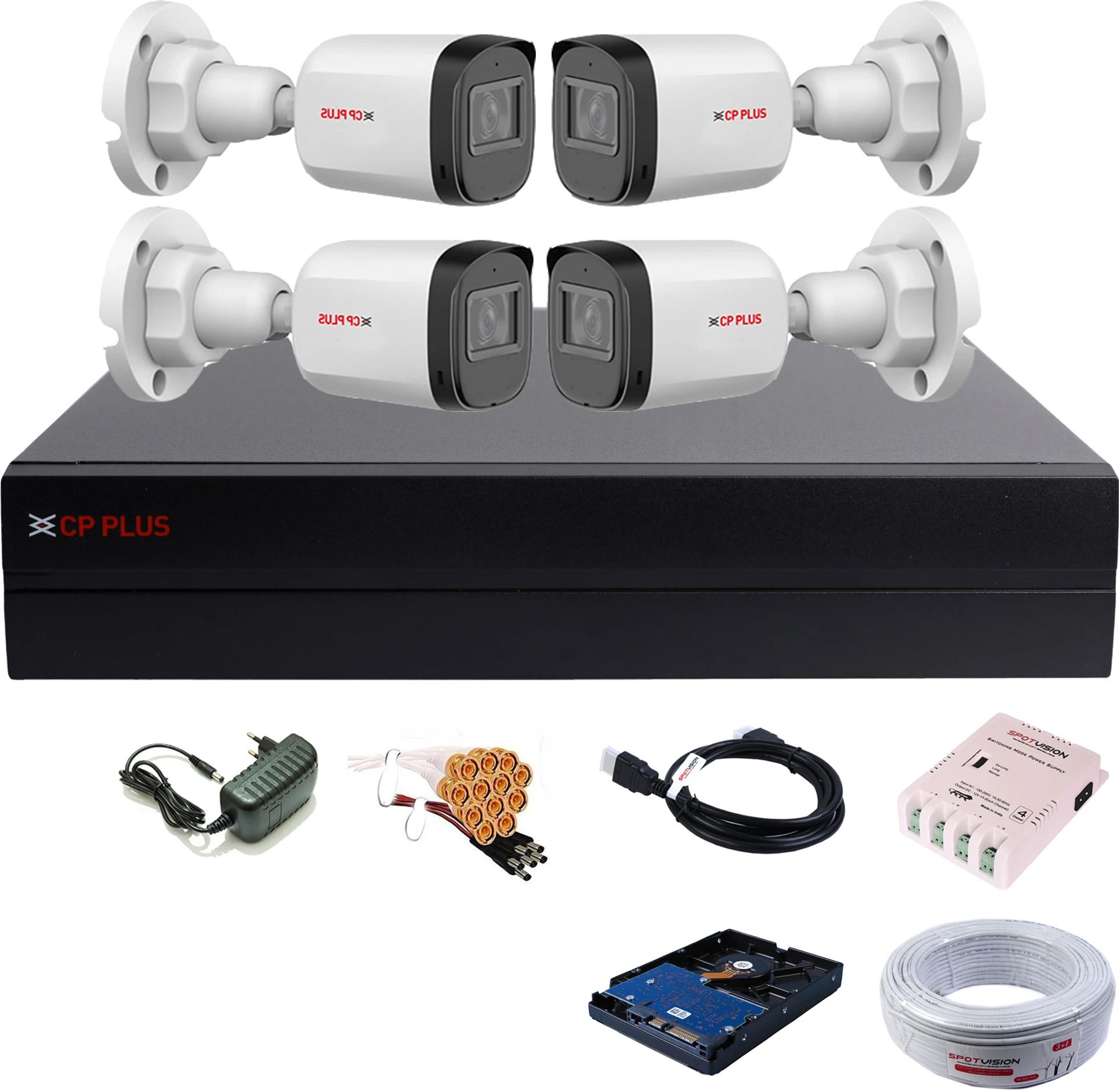 CP PLUS HD DVR 1080p,2.4MP Outdoor Cameras,combo set For Secure your home,office,shop Security Camera-picture-10