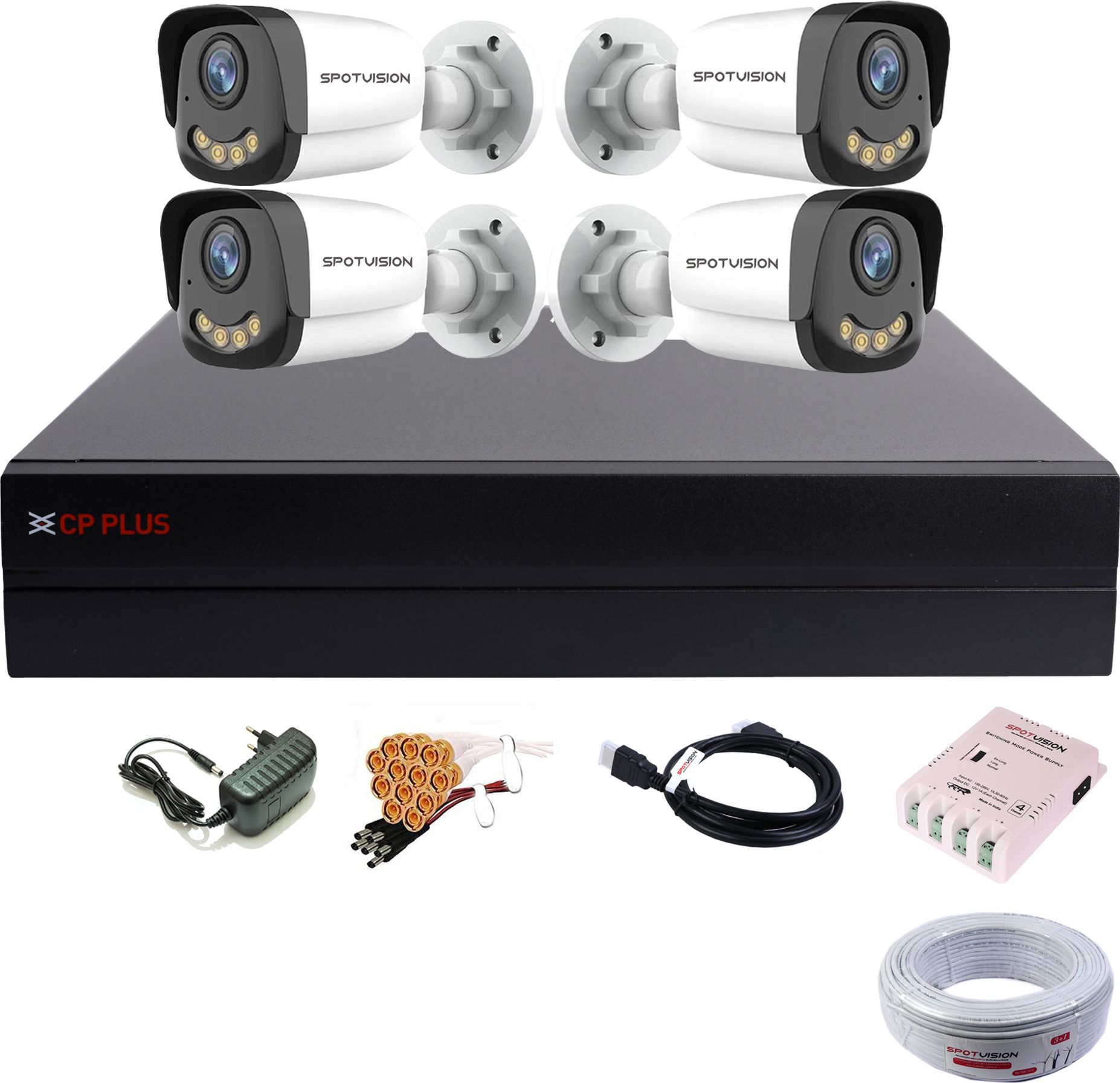 CP PLUS 4 Channel HD DVR,Spotvision 2.4MP full-color night vision built-in audio Outdoor Security Camera-picture-26