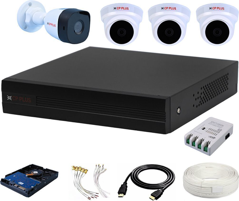 CP PLUS 4 Channal DVR 1Pcs,Outdoor Camera 2.4 MP 1Pcs,Indoor 2.4 MP 3Pcs,Hard Disk, Security Camera-picture-17