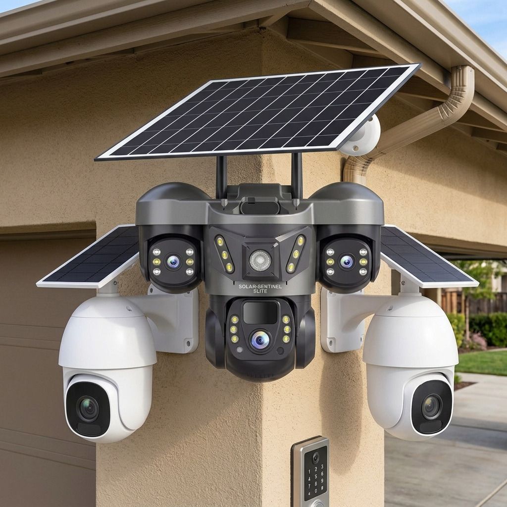 Divine creation 4G Solar Triple Lens 5MP Outdoor CCTV Camera | 3-Screen View C15 Security Camera-picture-32