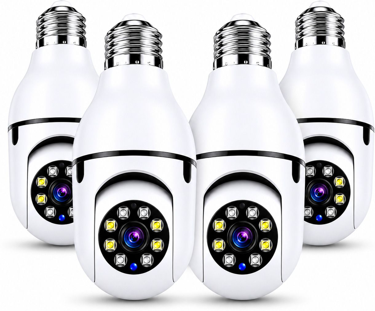Tarendra WiFi Bulb Remote View 360° Pan Tilt Night Vision Micro SD Card Motion Detection Security Camera-image-37