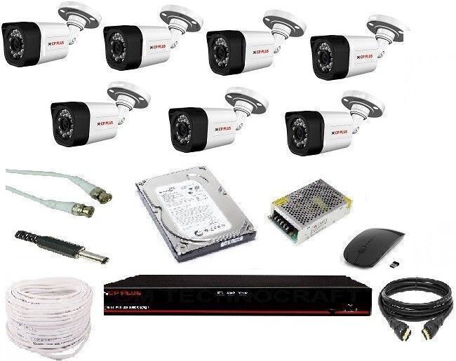 CP PLUS 2.4 mp 7 bullet 8 channel dvr 1TB hard disk Security Camera-image-2