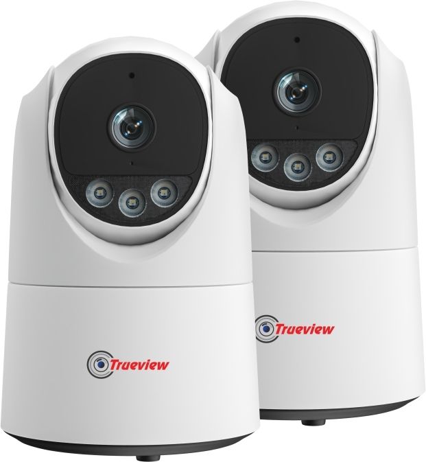 Trueview Pack of 2 3MP WiFi CCTV Camera Pan Tilt Smart Tracking Color Night Vision Security Camera-image-35