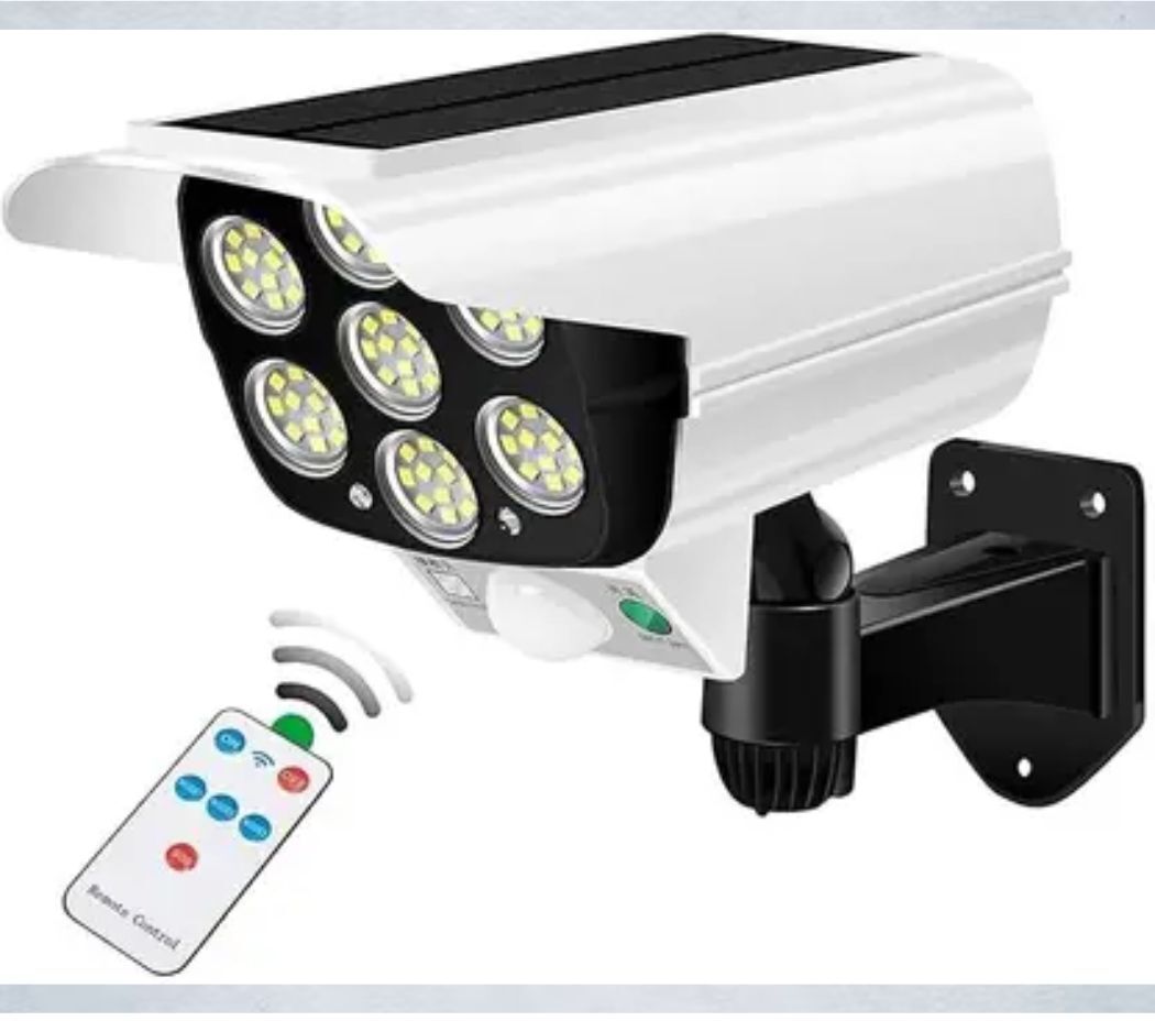 DIGSMORDEN Outdoor Solar LED Light with Motion Sensor and Dummy CCTV Design Security Camera