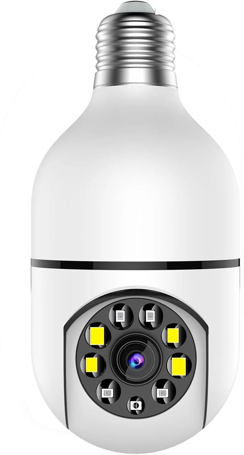 OSHSIZ WiFi Bulb Light Wireless IP WiFi Camera,Fish Eye 360 Degree Panoramic Security Camera-image-1
