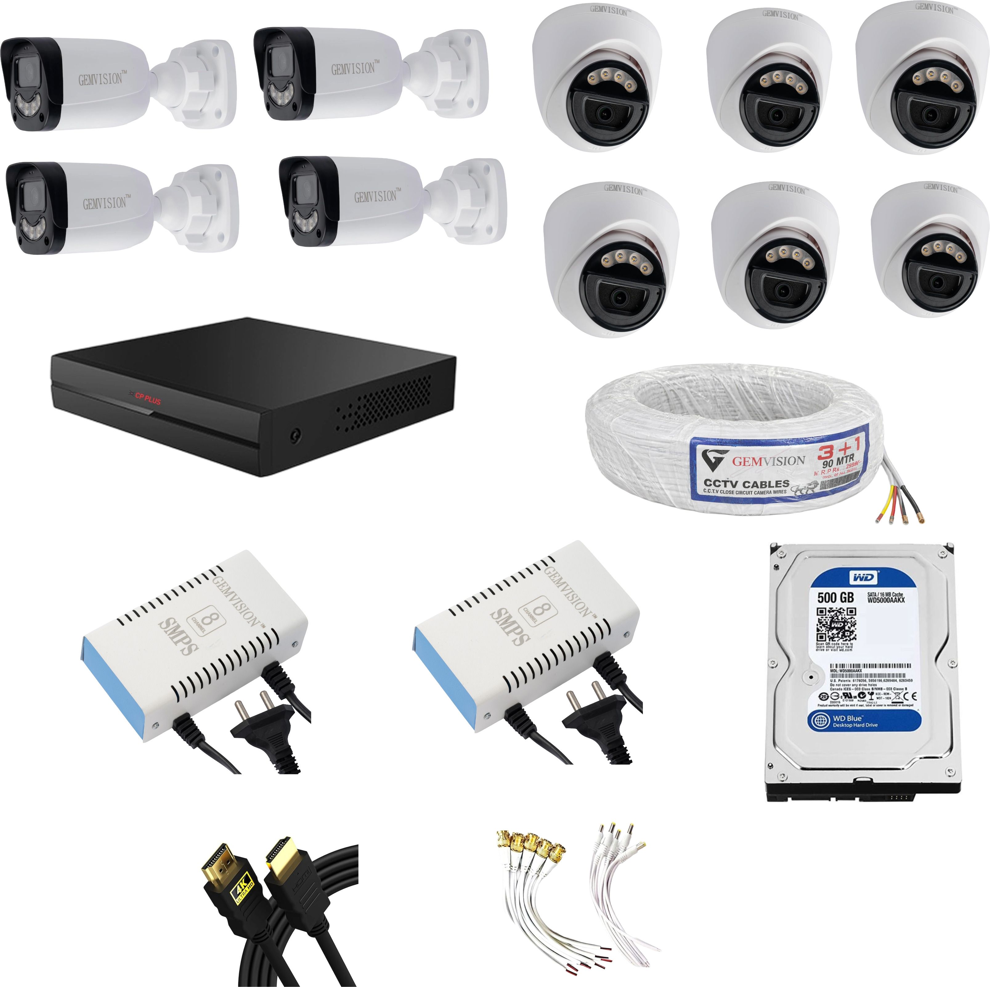 CP PLUS 3MP Color Night Vision CCTV Camera Set 6 Indoor 4 outdoor Camera 16CH DVR Security Camera-picture-14