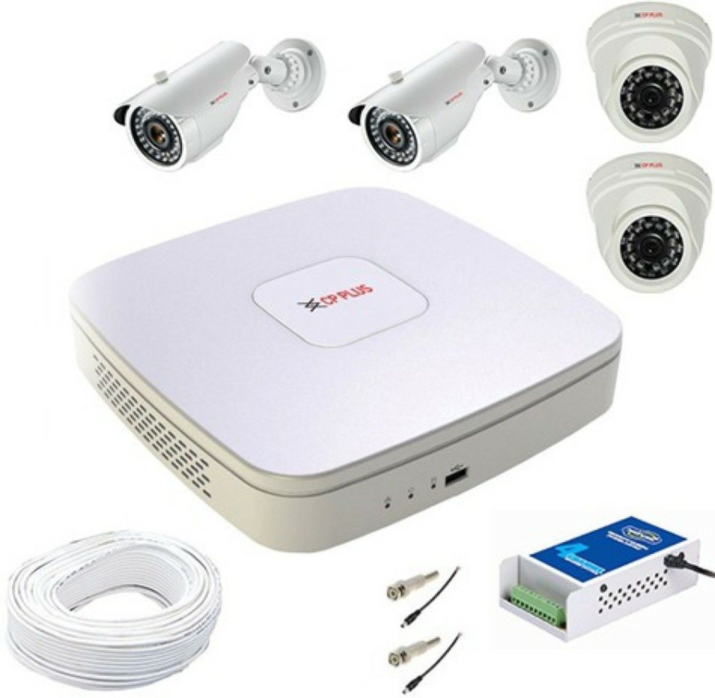 CP PLUS 4 Channal HD DVR 1080p 1Pcs,Bullet Camera 2.4MP 2Pcs,Dome Camera 2.4MP 2Pcs Security Camera-picture-12