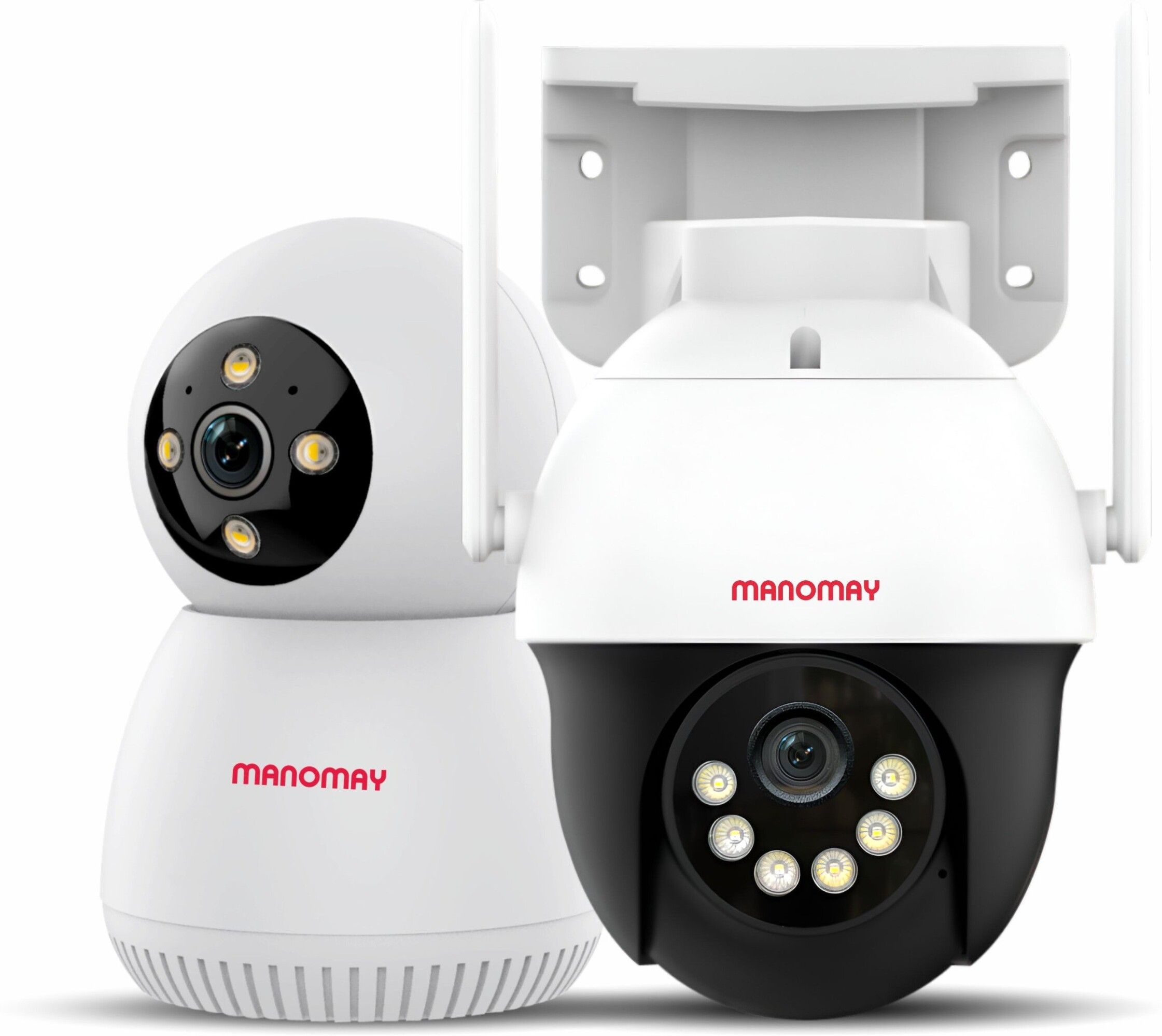 Manomay Pack of 2 3MP WiFi Pan Tilt CCTV Cameras | Human Detection | Auto Tracking Security Camera-picture-20