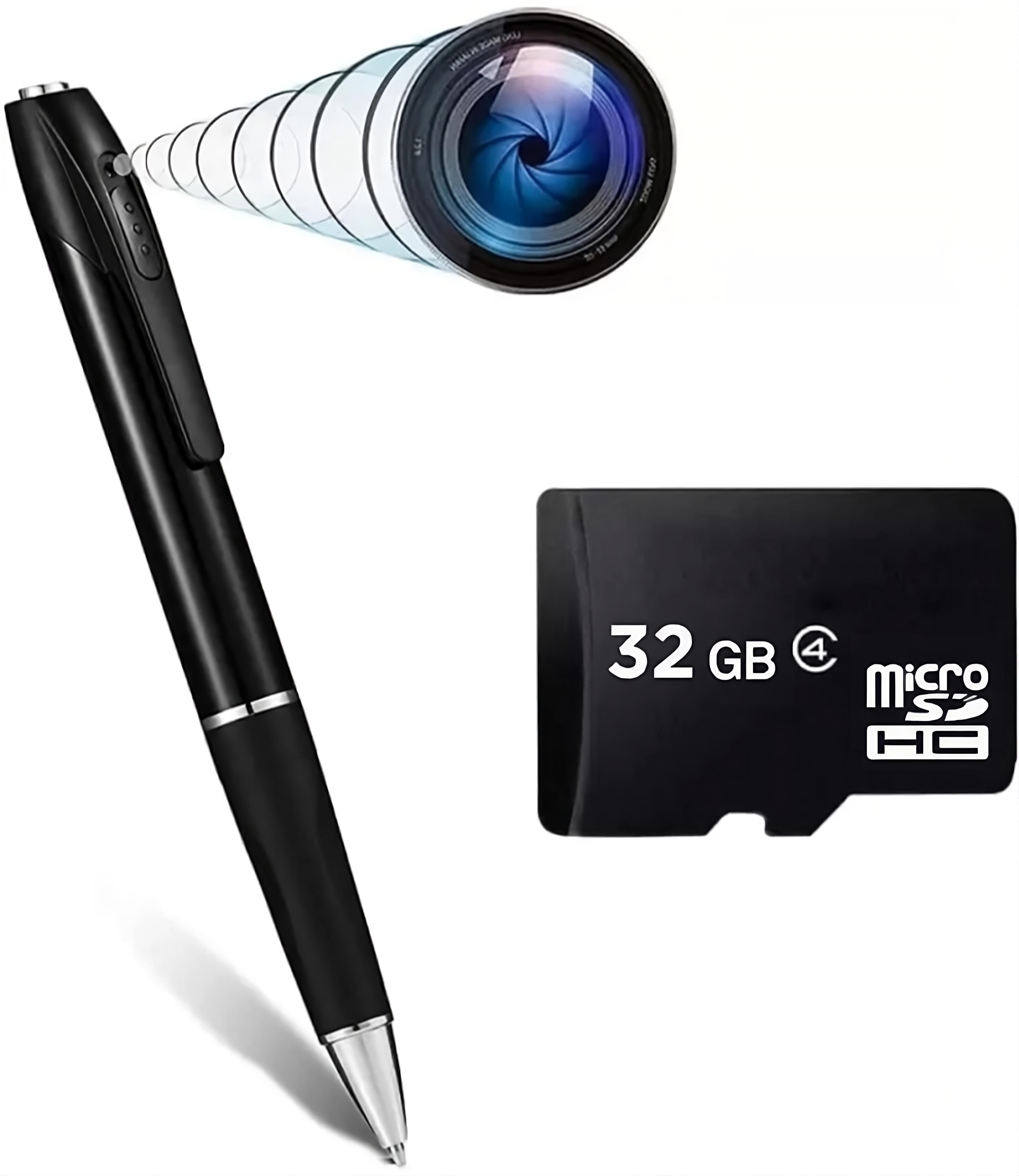 Orantech Pen Camera Spy 1080P HD Audio Video Recorder With 32GB Memory Card & User Video Security Camera