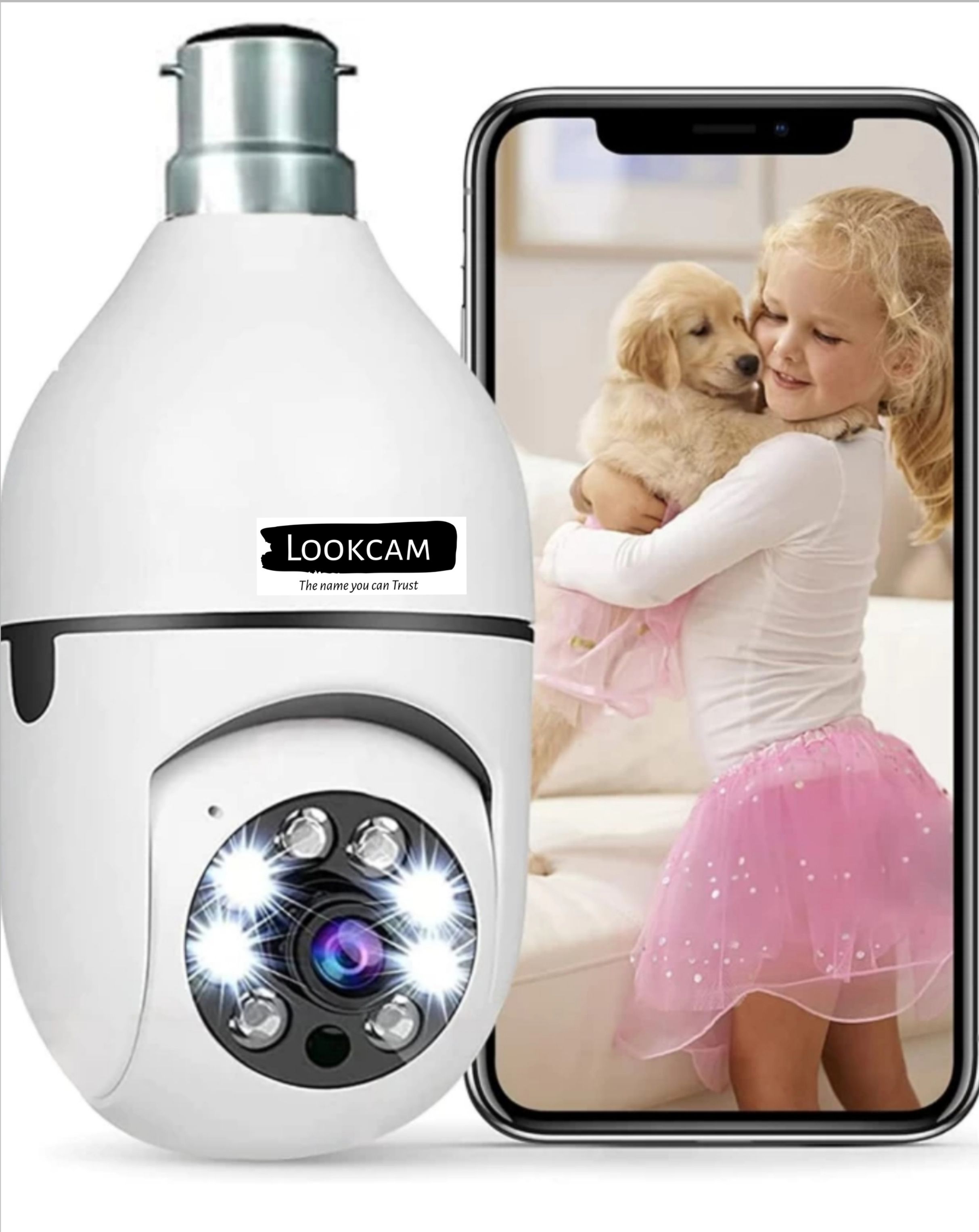 lookcam v380 pro wifi HD camera cctv small blub shap camera 2way Security Camera