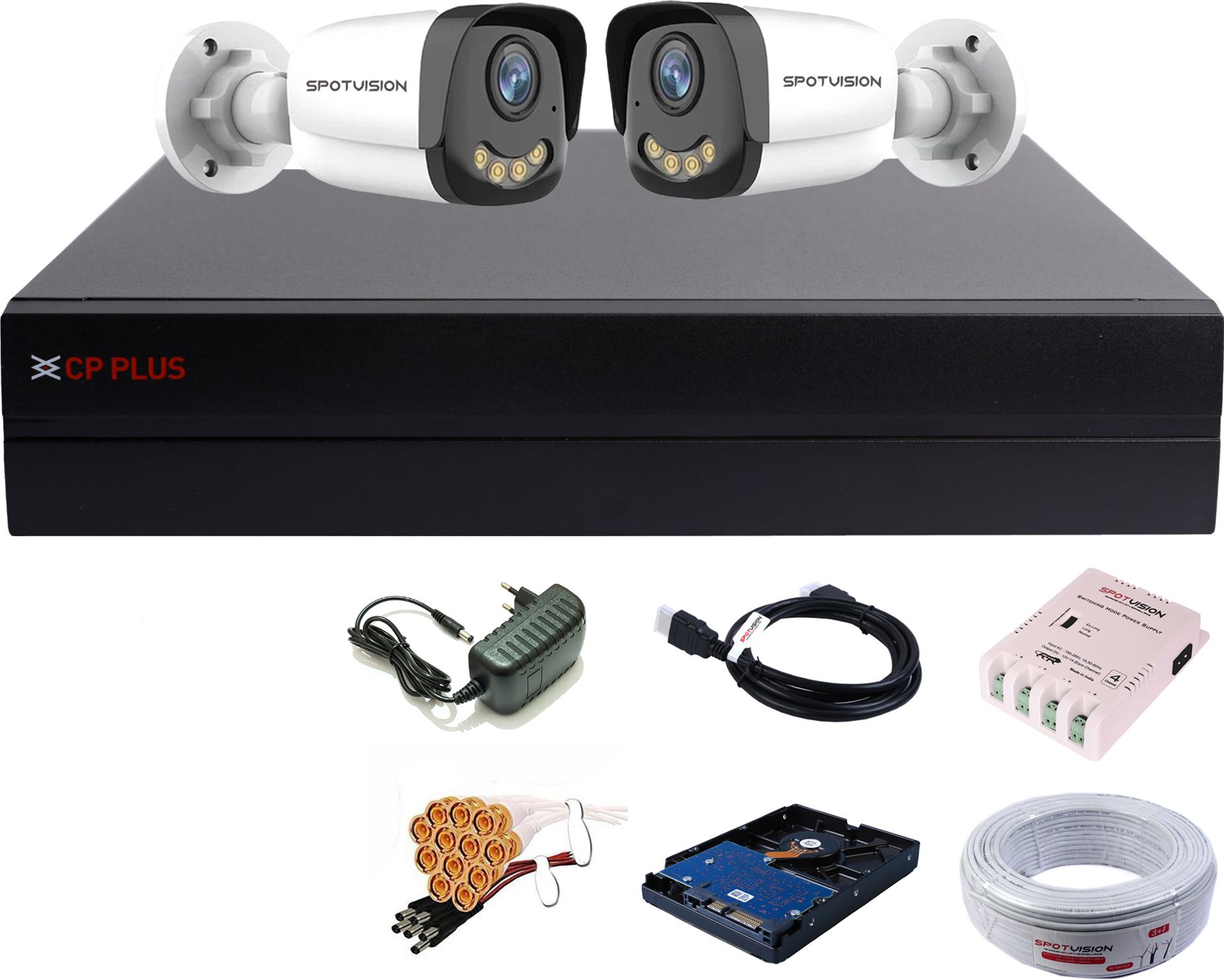 CP PLUS 4 Channel HD DVR 1080P,Colorful View In Nightvision IP67 2.4MP Outdoor Camera,2p Security Camera-picture-22
