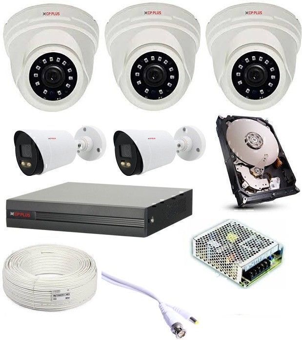 CP PLUS 2 CP PLUS GUARD+ BULLET CAMERA, 3 DOME INDIGO CAMERA, 2.4MP AND ALL ACCESSORIES. Security Camera-image-25