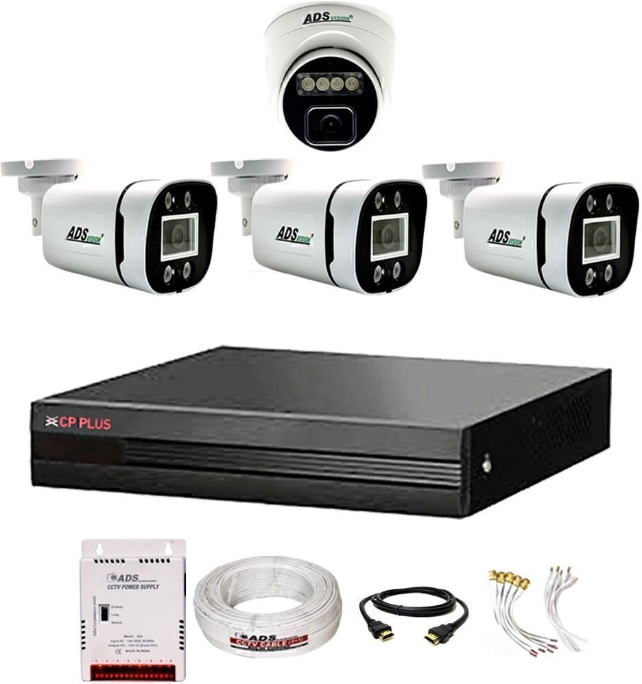 CP PLUS HYBRID 4ch DVR 3BULLET 1DOME AUDIO CAMERA COLORVU NIGHT VISION KIT Security Camera-picture-23