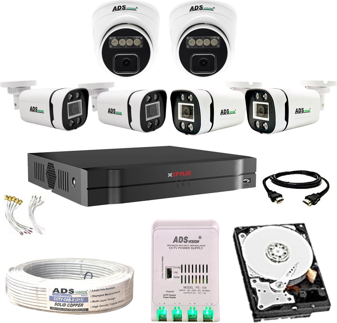 CP PLUS 8CH. Hybrid DVR, 4B/2D CAMERA COLOUR VU NIGHT VISION WITH AUDIO COMBO With 500gb Security Camera-picture-31