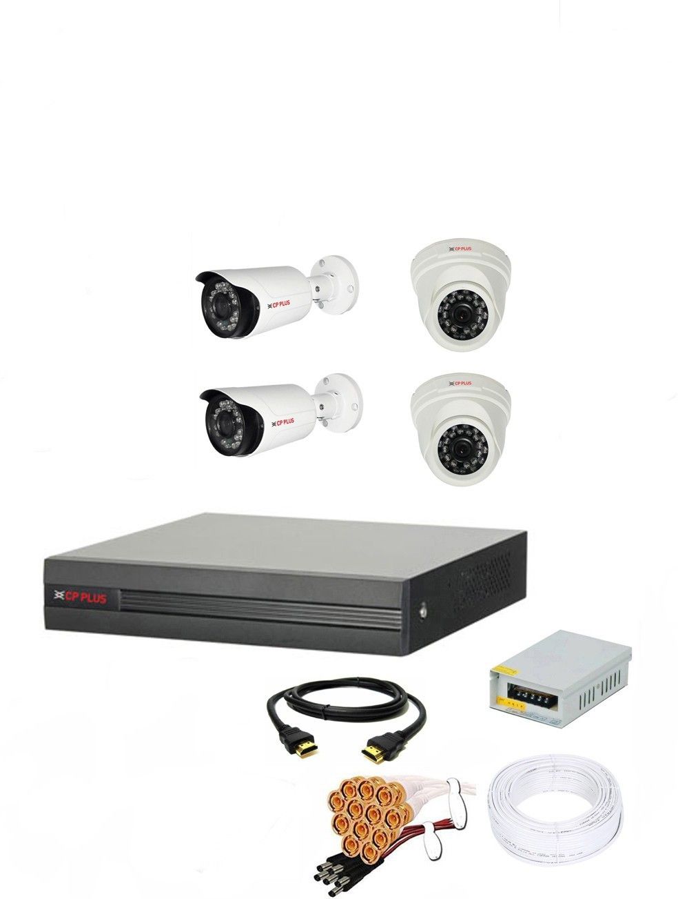 CP PLUS 4 Channal HD DVR 1080p 1Pcs,Outdoor Camera 2.4MP 2Pcs,Indoor Camera 2.4MP 2Pcs Security Camera-picture-12