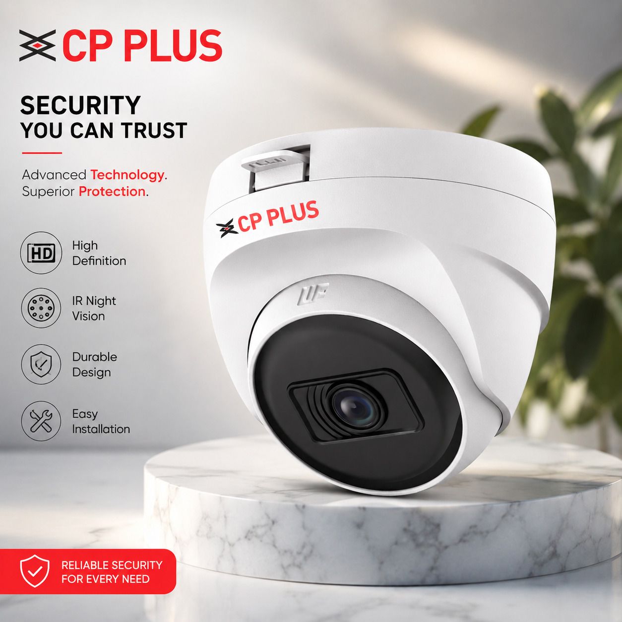 CP PLUS 2.4 MP Full HD Indoor Dome Camera With 30Mtr IR Night Vision CP-URC-DC24PL3-KM Security Camera-picture-11