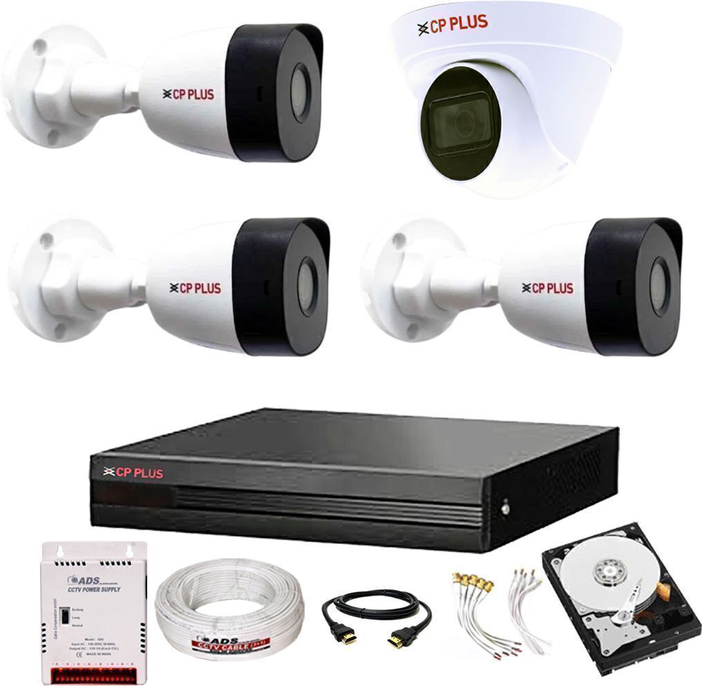 cpplus 4CH hibrid' DVR 1080p,3BULLET & 1DOME CAMERA WITH 1TB HDD COMBO KIT Security Camera-picture-24