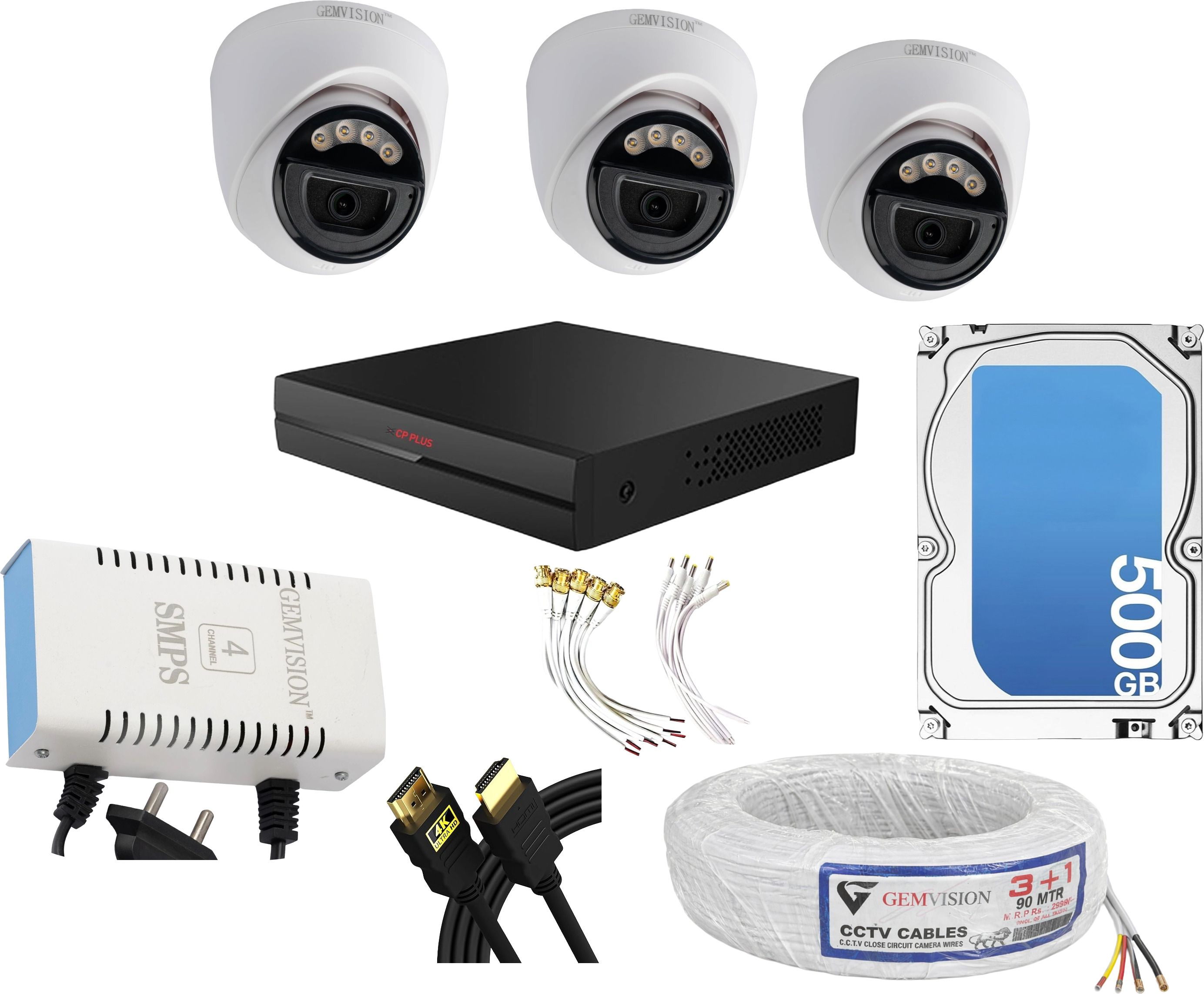 CP PLUS 3MP Color Night Vision CCTV Camera Set 3 Indoor Camera color Vu With Audio Security Camera-picture-21