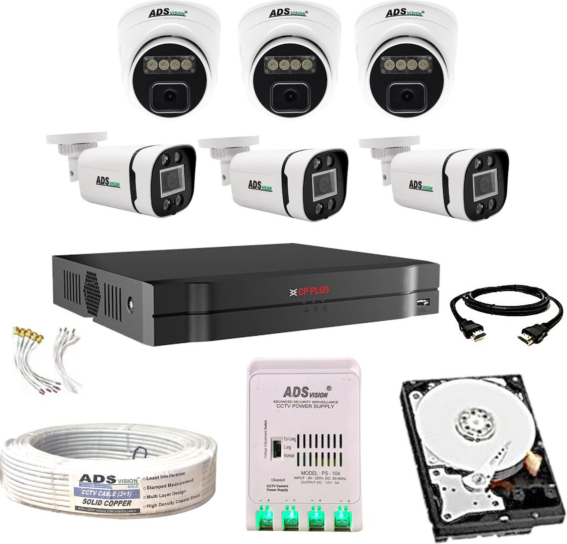 CP PLUS 8CH. Hybrid DVR, 3Bullet 3DOME CAMERA COLOUR Vu NIGHT VISION AUDIO COMBO SET Security Camera-picture-24